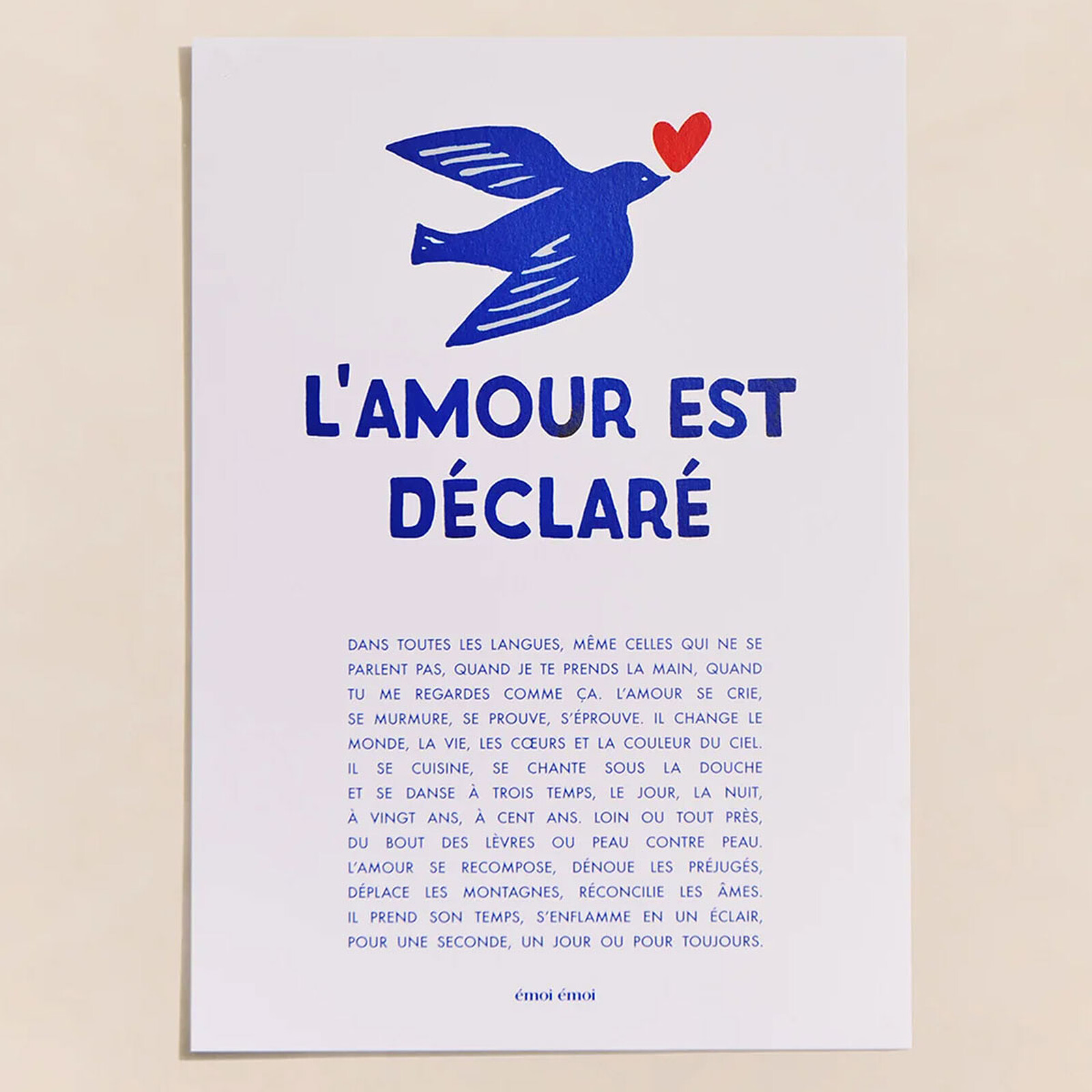 Affiche - L'Amour est Déclaré émoi émoi