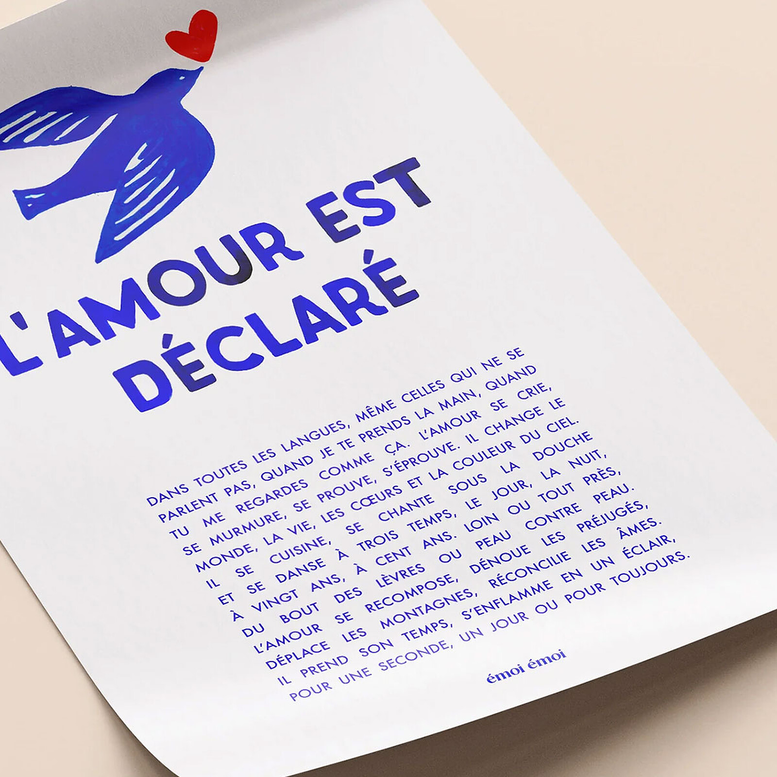 Affiche - L'Amour est Déclaré émoi émoi