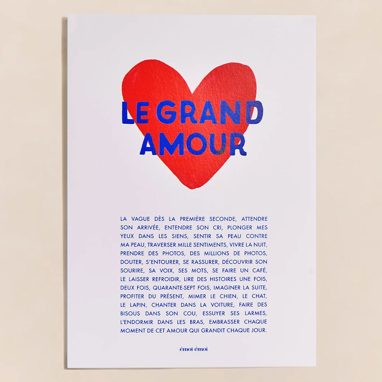 Affiche - Le Grand Amour émoi émoi