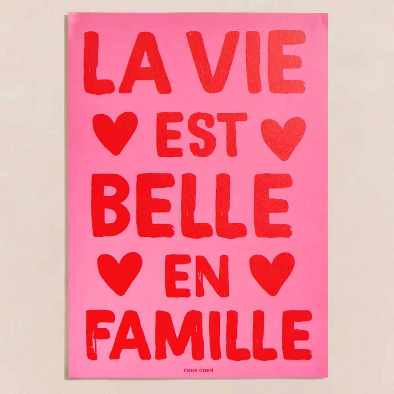 Affiche - La Vie est Belle en Famille émoi émoi