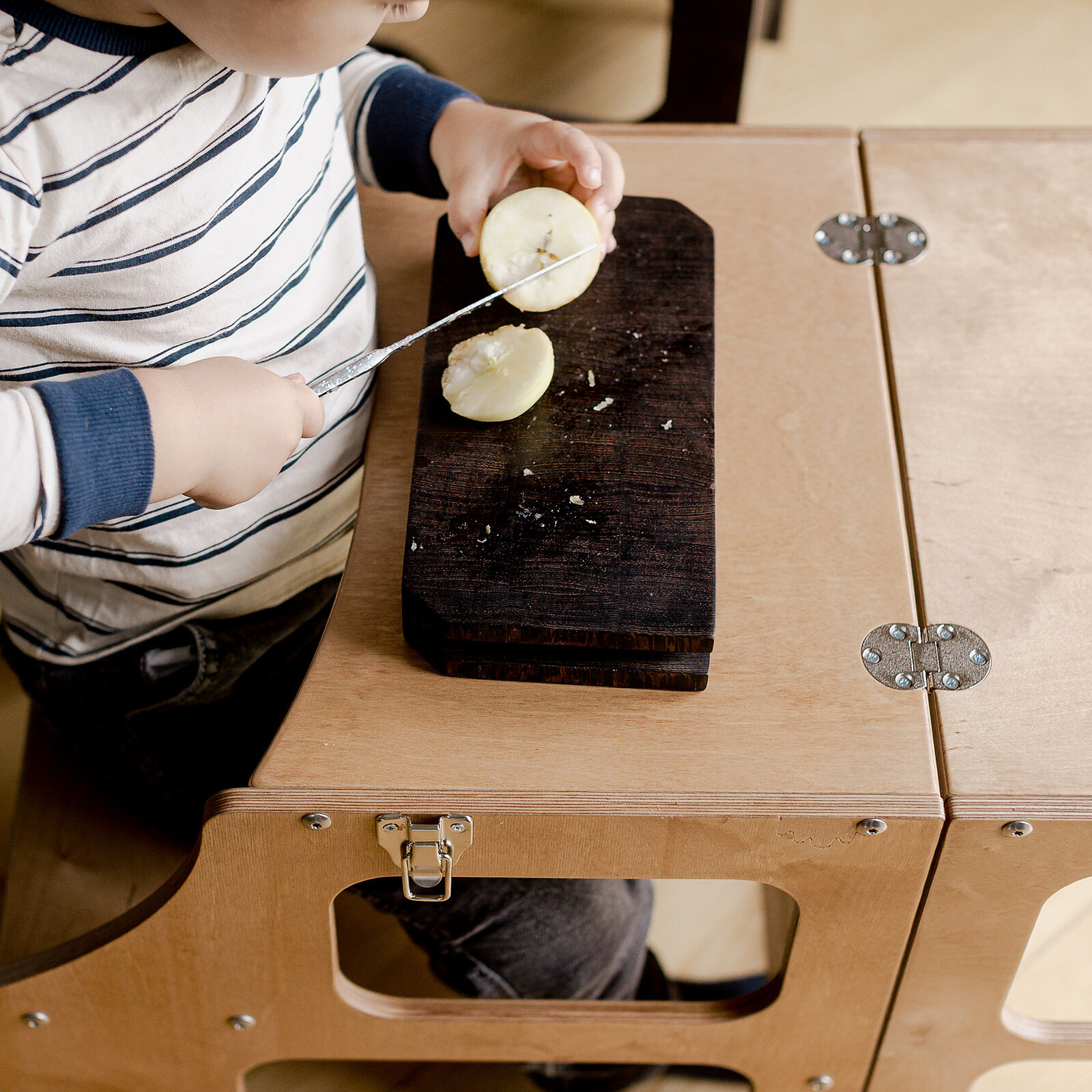 Tour de Cuisine Pliable en Bouleau - Naturel pas cher