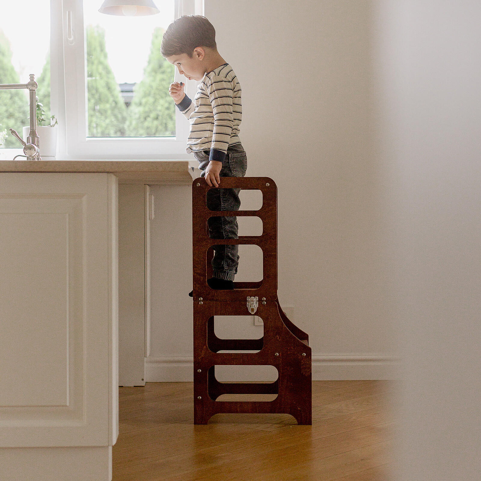 Tour de Cuisine Pliable en Bouleau - Miel Duck Woodworks