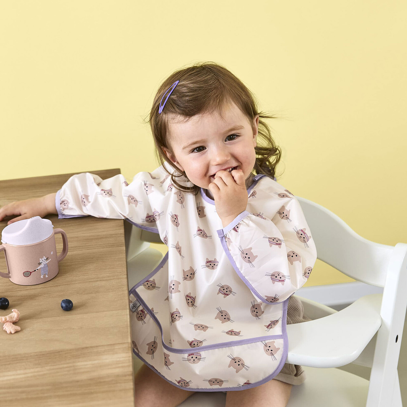 Avis Lot de 2 Bavoirs à Manches Longues Tiny Team Chat - 6/24 Mois 