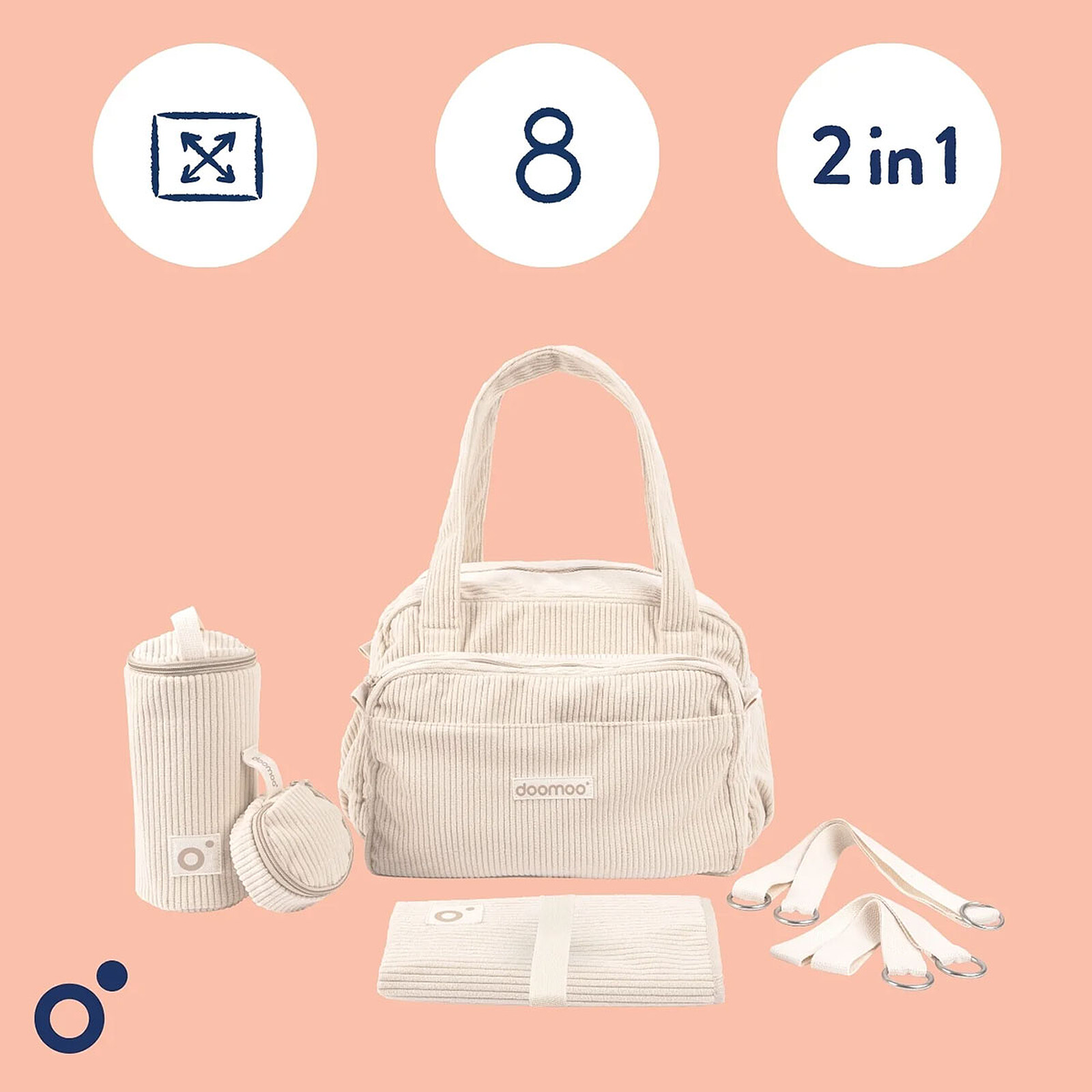 Sac à Langer Fluffy - Corduroy Sand doomoo