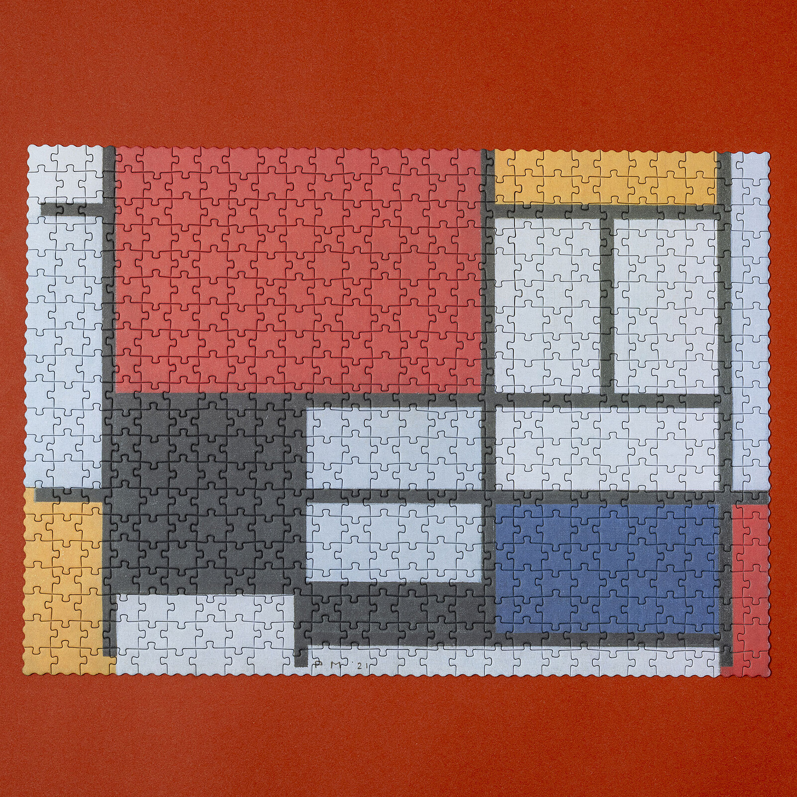 Puzzle Caixa Cub 520 Pièces - Mondrian Composition Londji