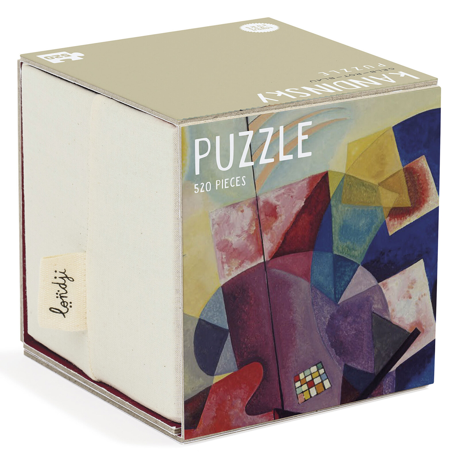 Puzzle Caixa Cub 520 Pièces - Kandinsky Jaune-Rouge-Bleu Londji