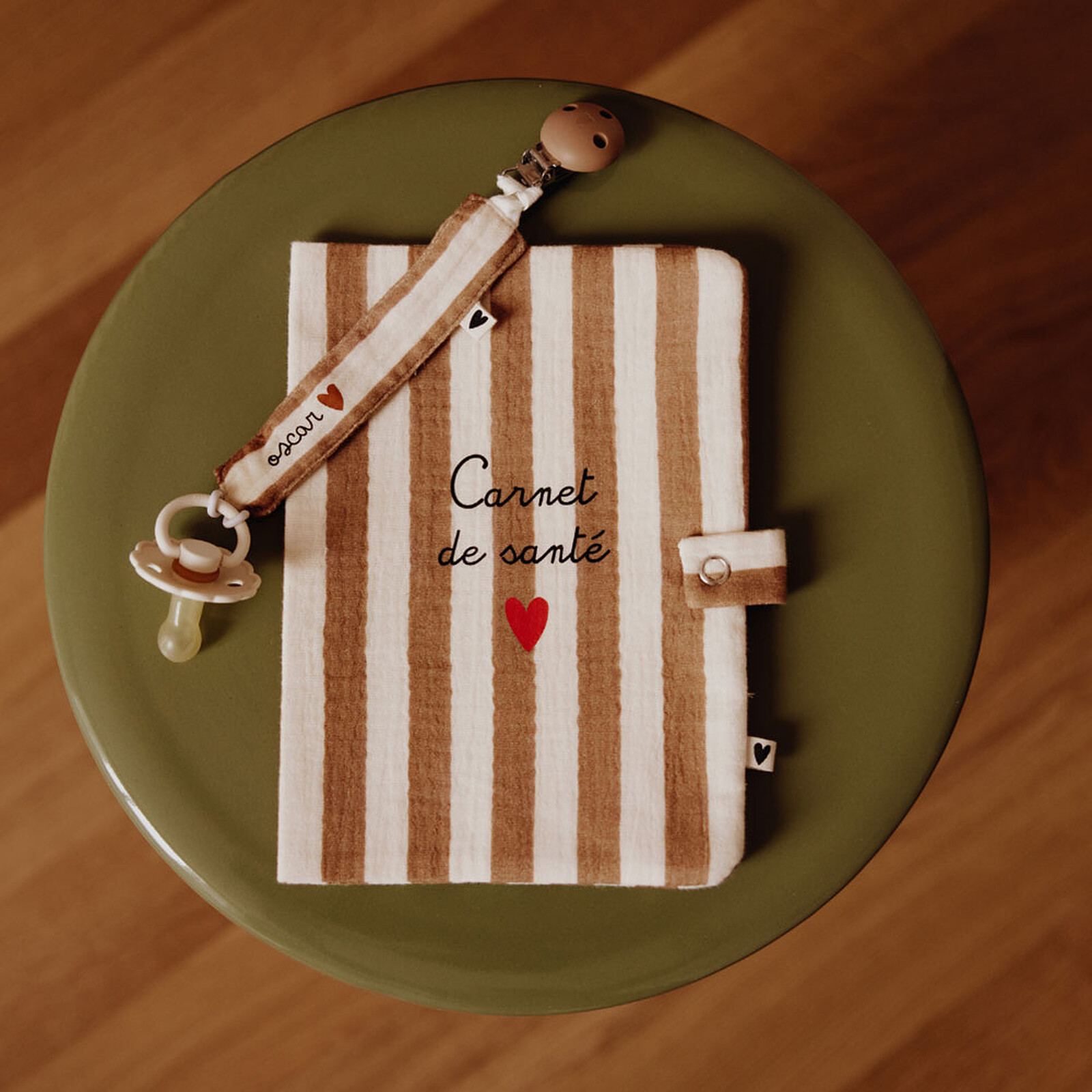 Protège-carnet de Santé - Rayures Larges Carnet de Santé Atelier Wagram