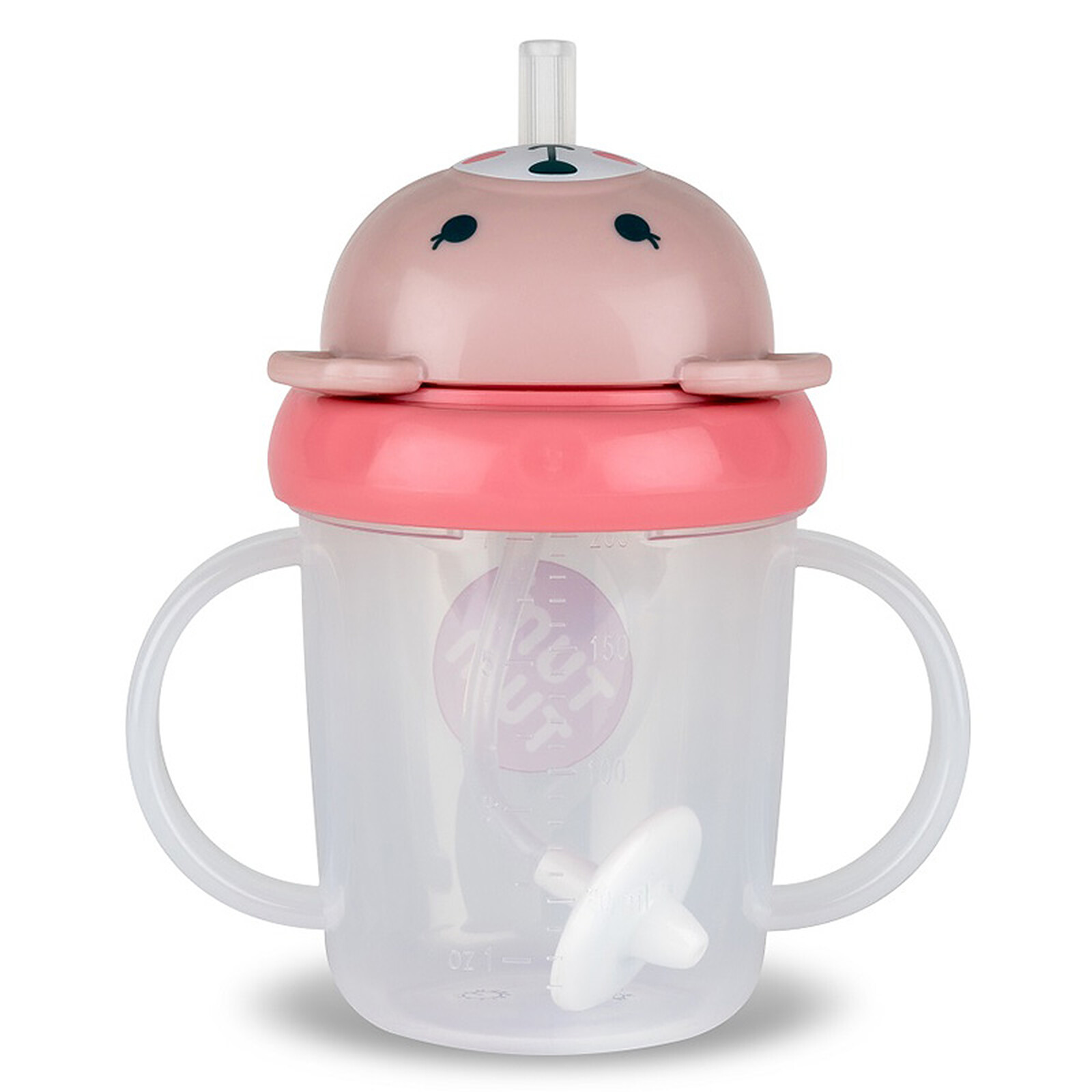 Tasse Anti-fuites et Paille Lestée V3 Ourson Rose - 200 ml TUM TUM