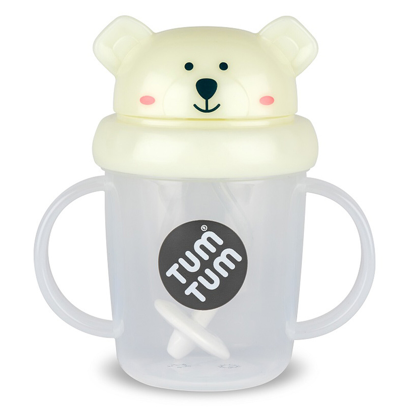 Tasse Anti-fuites Phosphorescente et Paille Lestée V3 Ours Polaire - 200 ml TUM TUM
