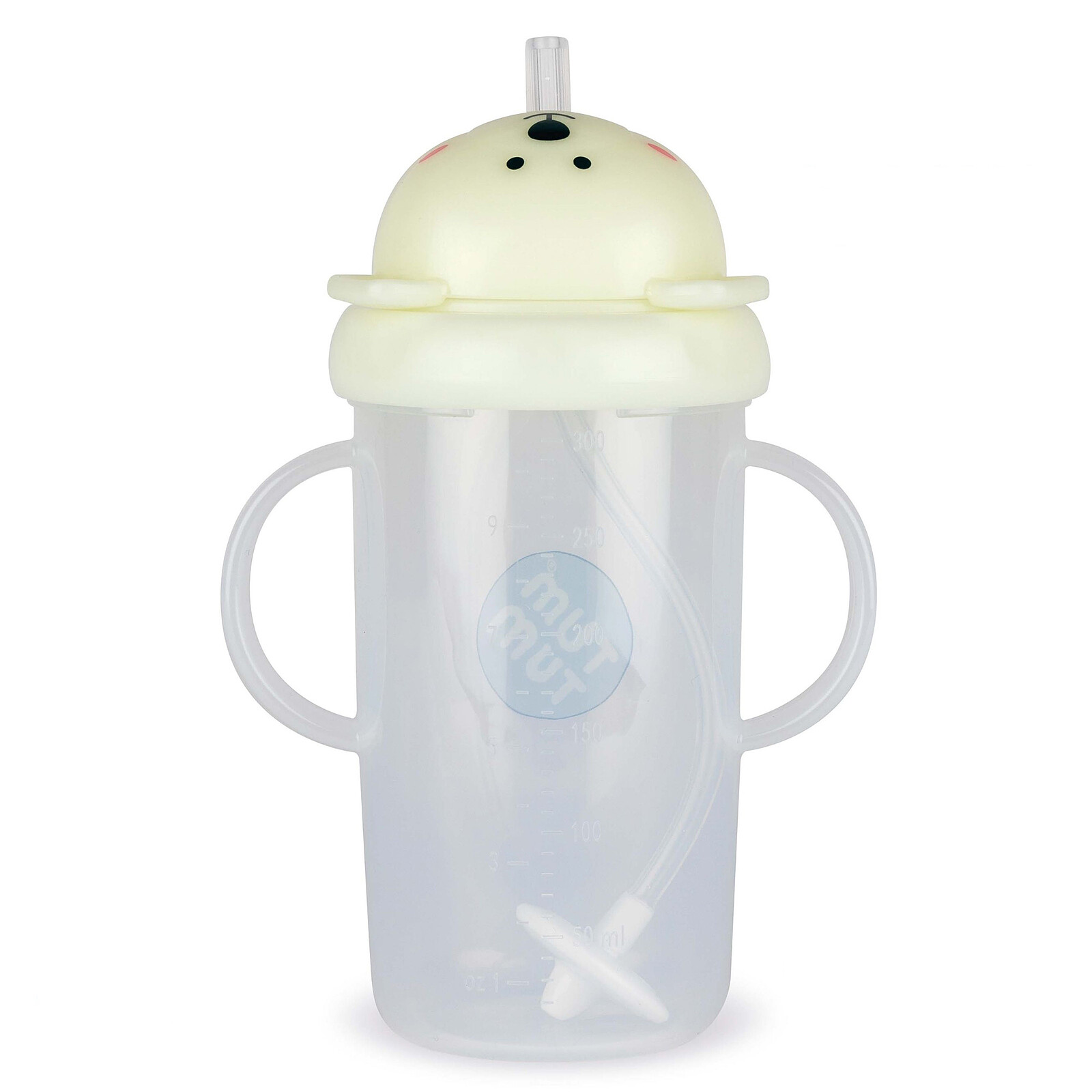 Grande Tasse Anti-fuites Phosphorescente et Paille Lestée V3 Ours Polaire - 300 ml TUM TUM