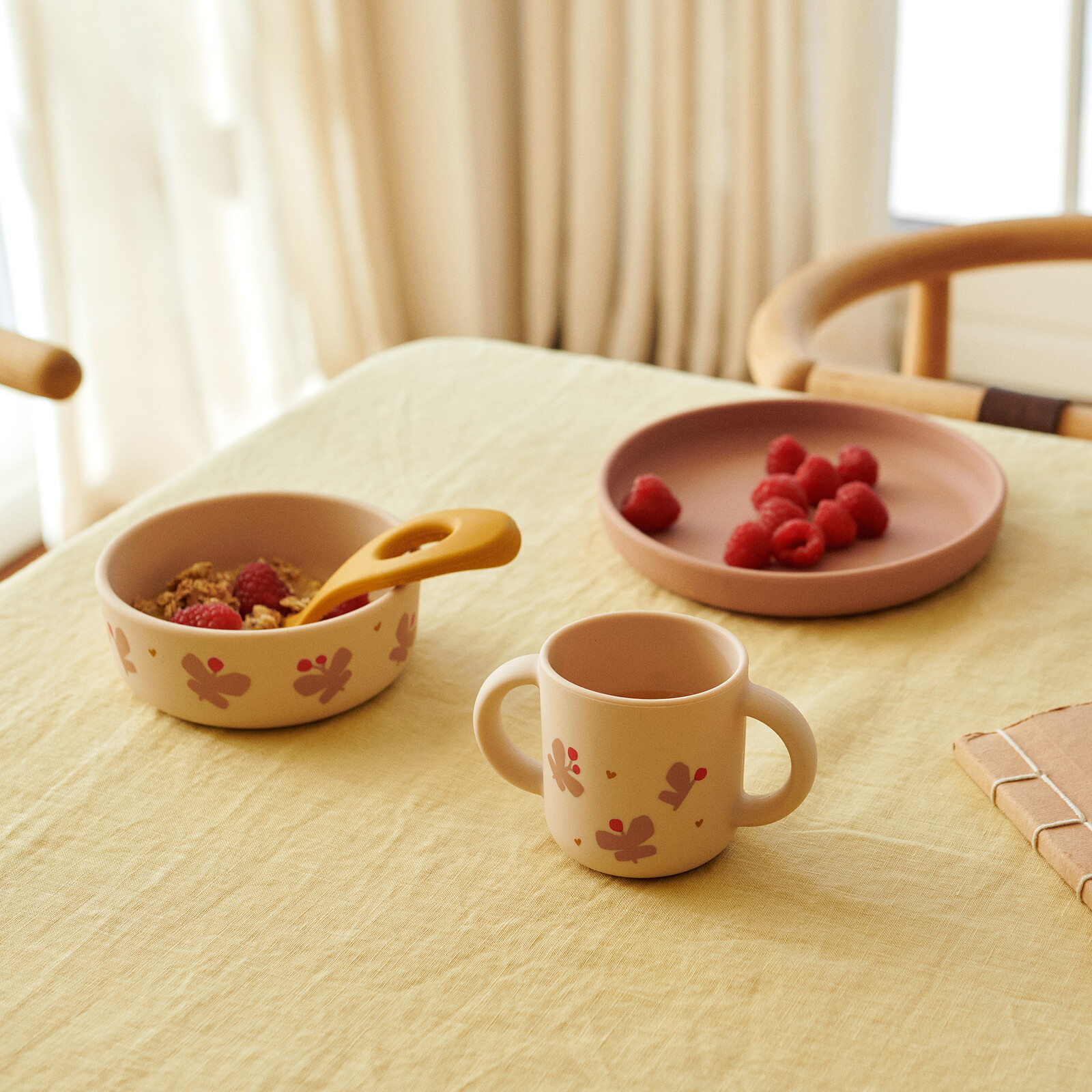 Set Repas 4 Pièces Vivi - Butterfly Apple Blossom Liewood