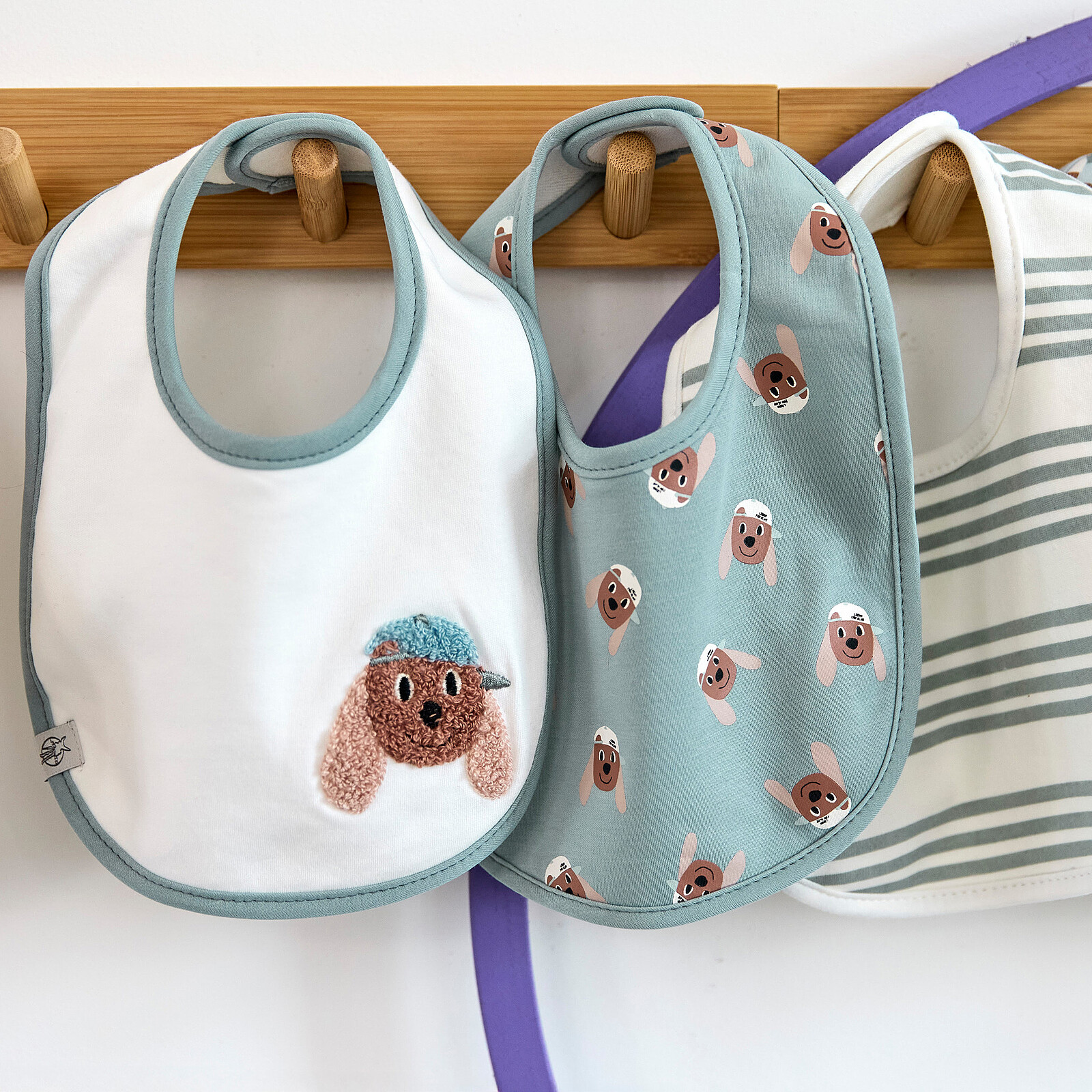 Avis Lot de 5 Bavoirs Eponge Tiny Team Chien - 3/18 Mois