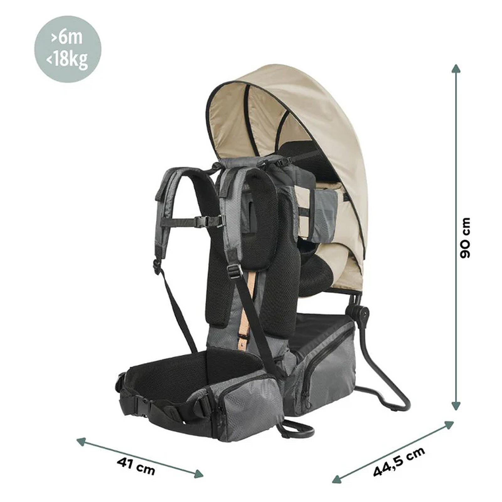 Avis Porte-bébé de Randonnée Moov & Hike + Housse de Pluie - Dune