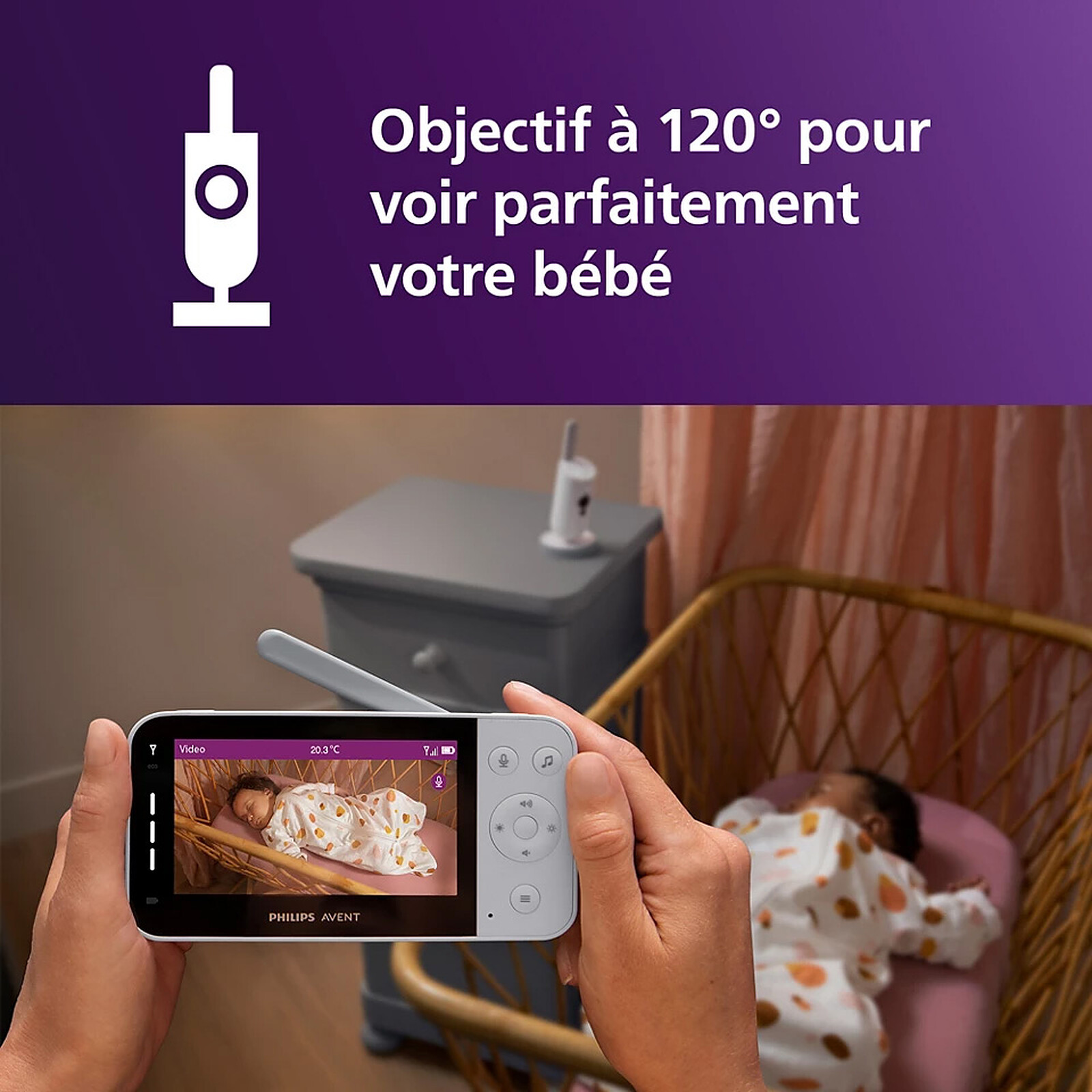 Ecoute-bébé Connecté SCD953/26 Philips Avent