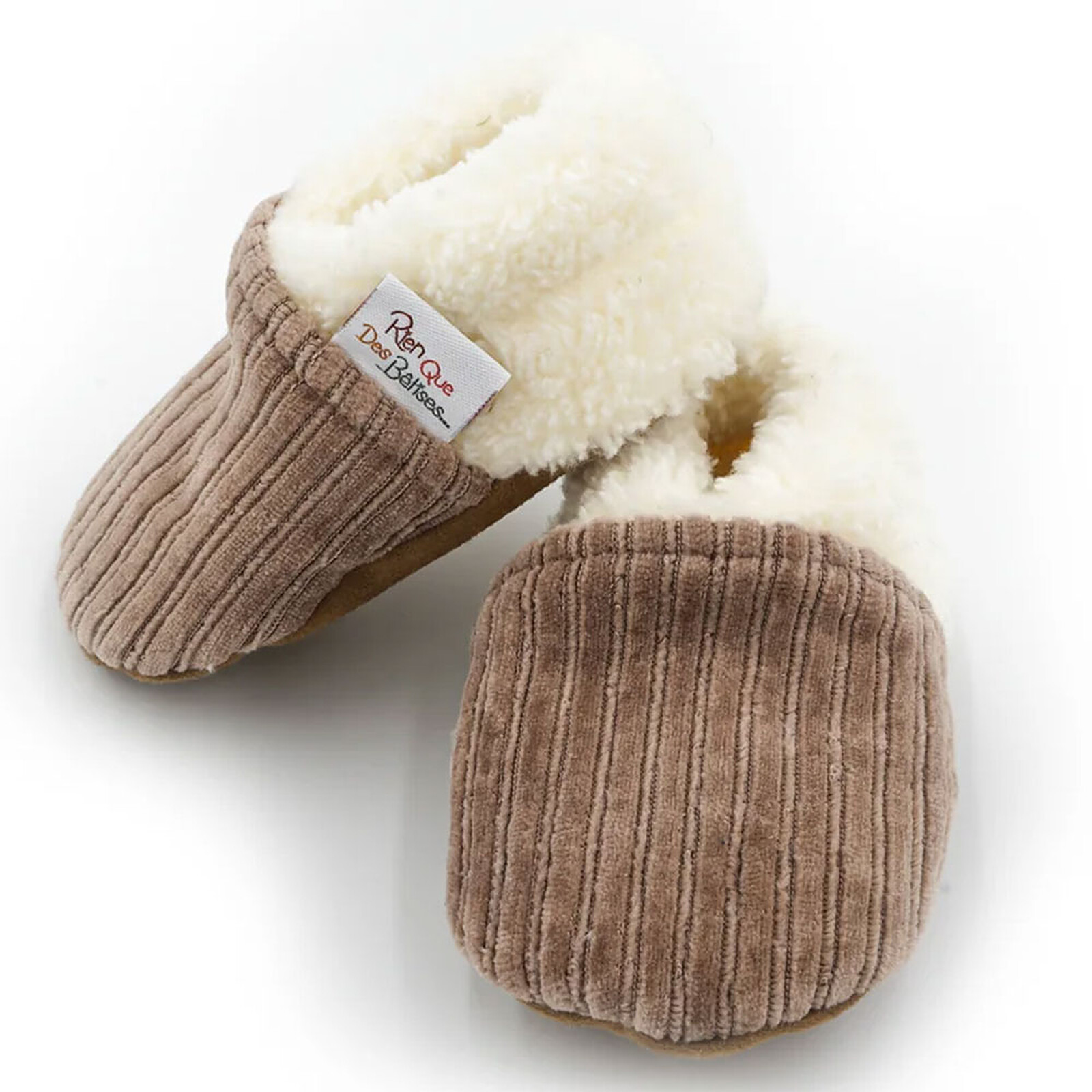 Chaussons Velours Taupe  - 22/23 Rien que des bêtises