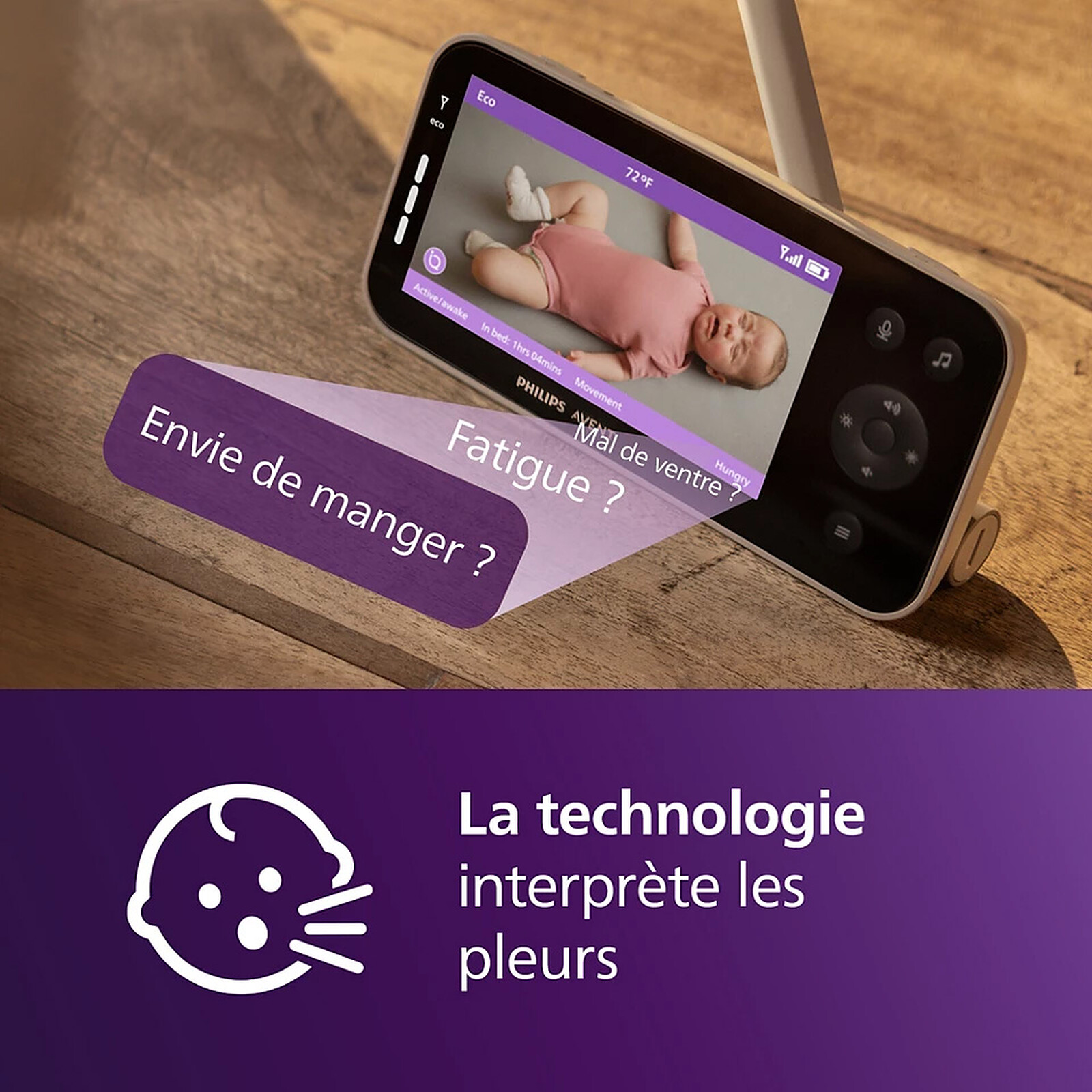 Ecoute-bébé Connecté Intelligent Premium SCD971/26 pas cher