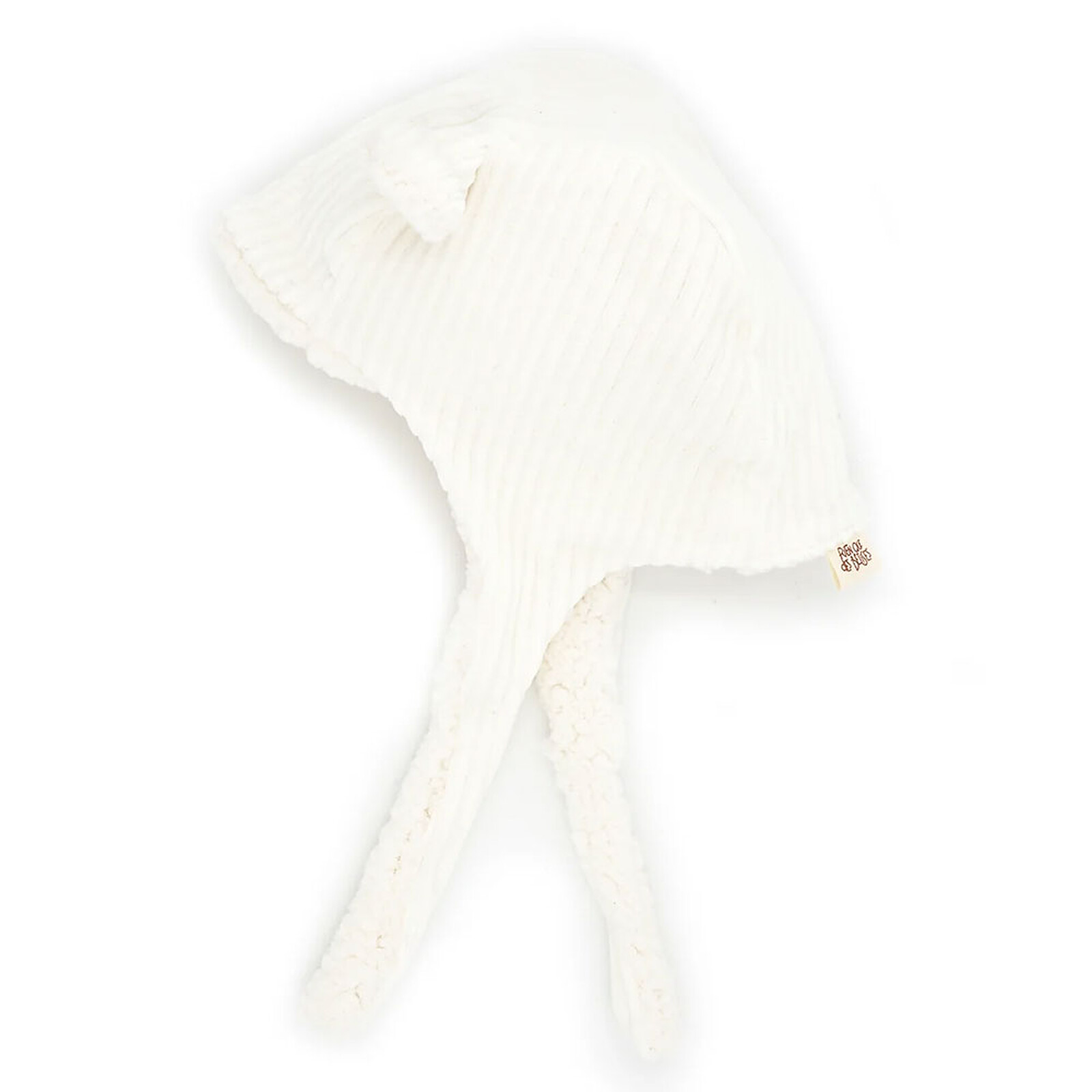 Bonnet Velours Ecru - 3/9 Mois Rien que des bêtises