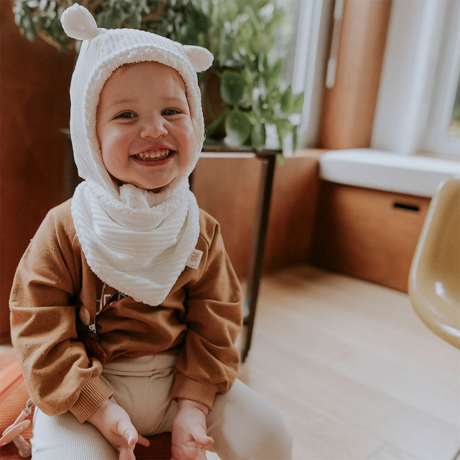 Avis Bonnet Velours Ecru - 3/9 Mois