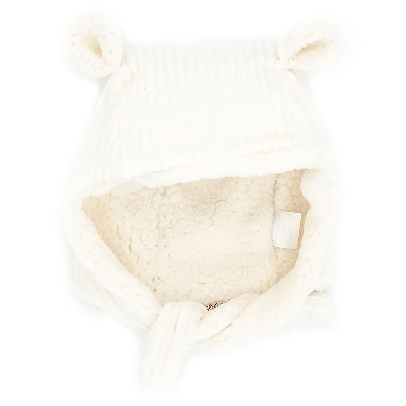 Bonnet Velours Ecru - 3/9 Mois Rien que des bêtises