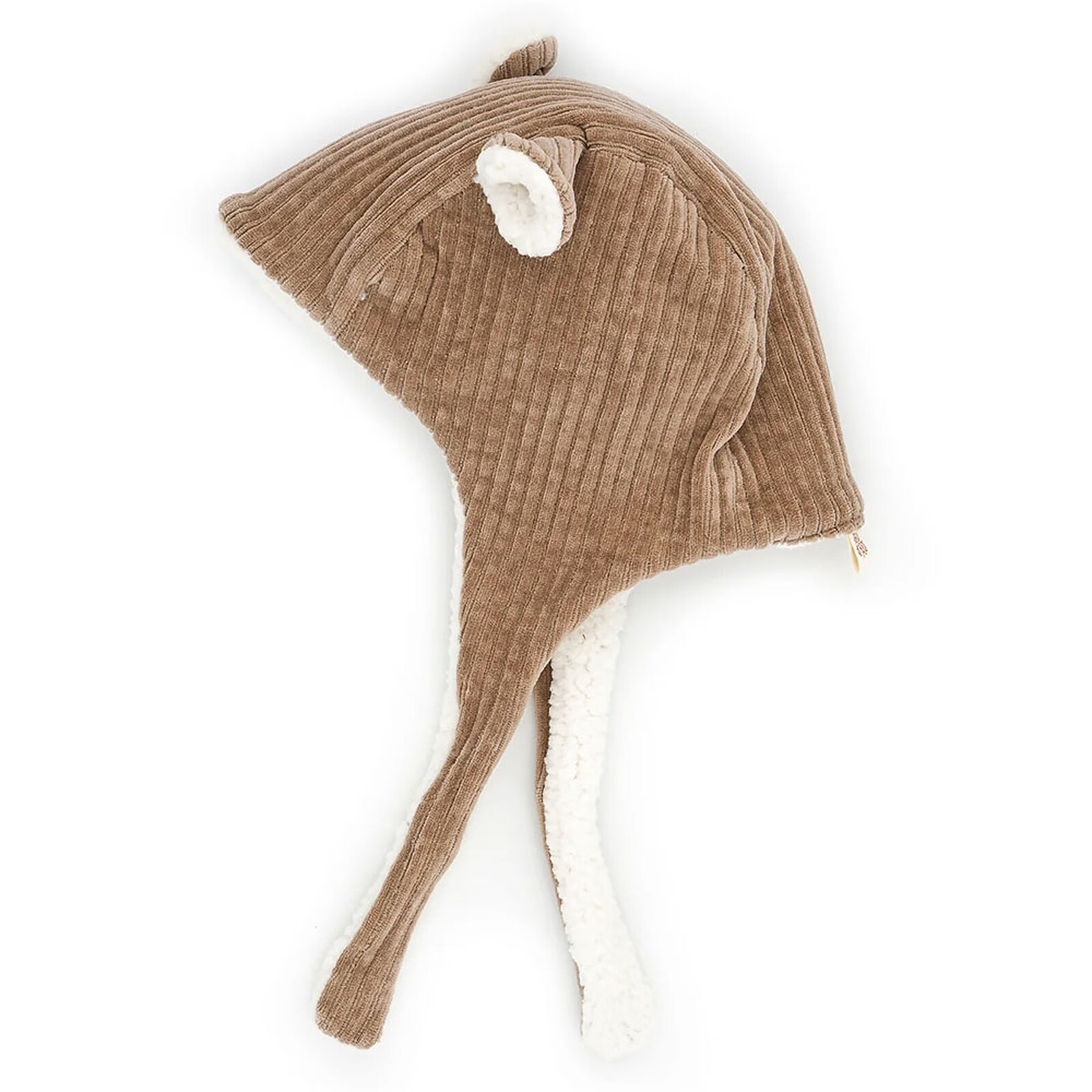 Bonnet Velours Taupe - 3/9 Mois Rien que des bêtises