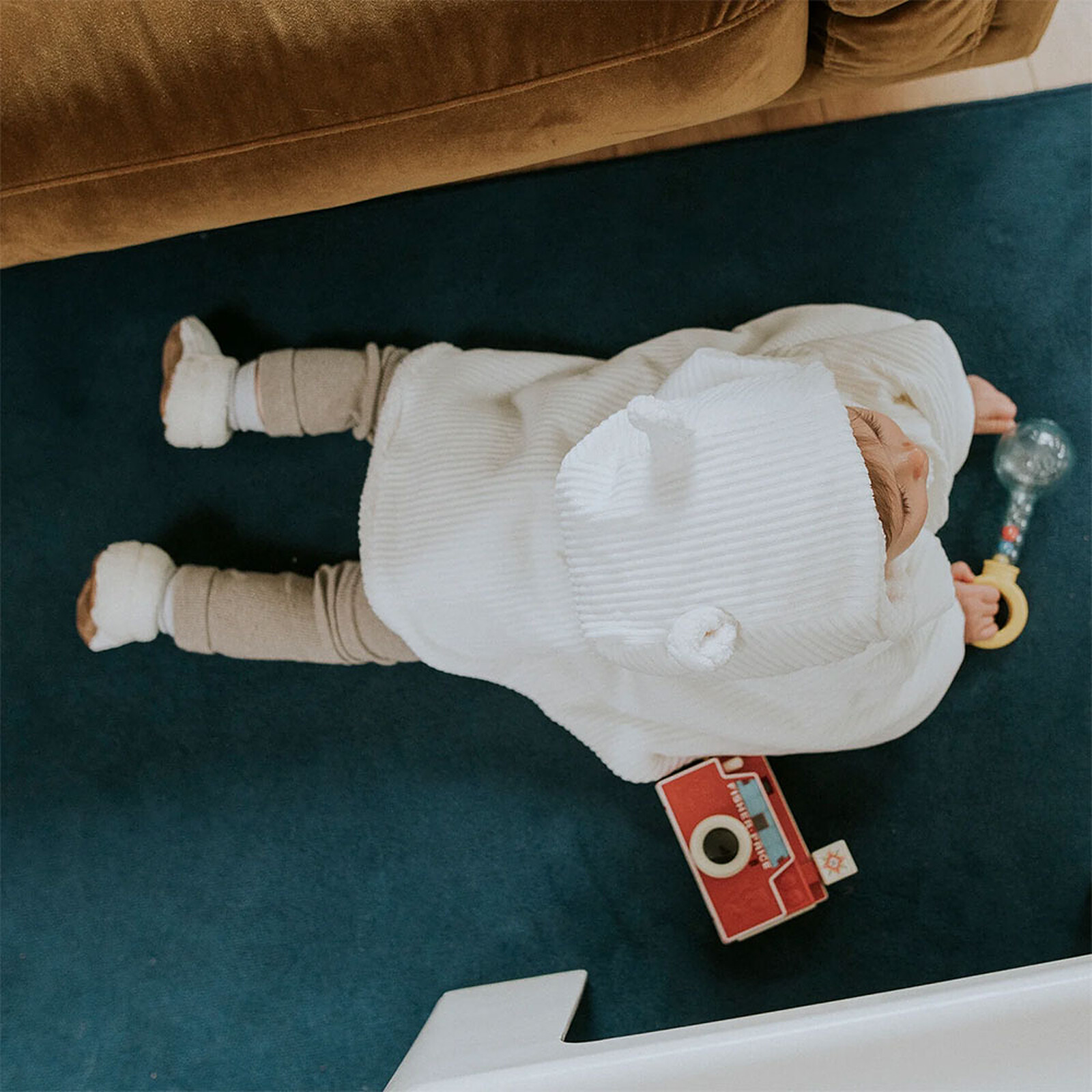 Avis Poncho Velours Ecru