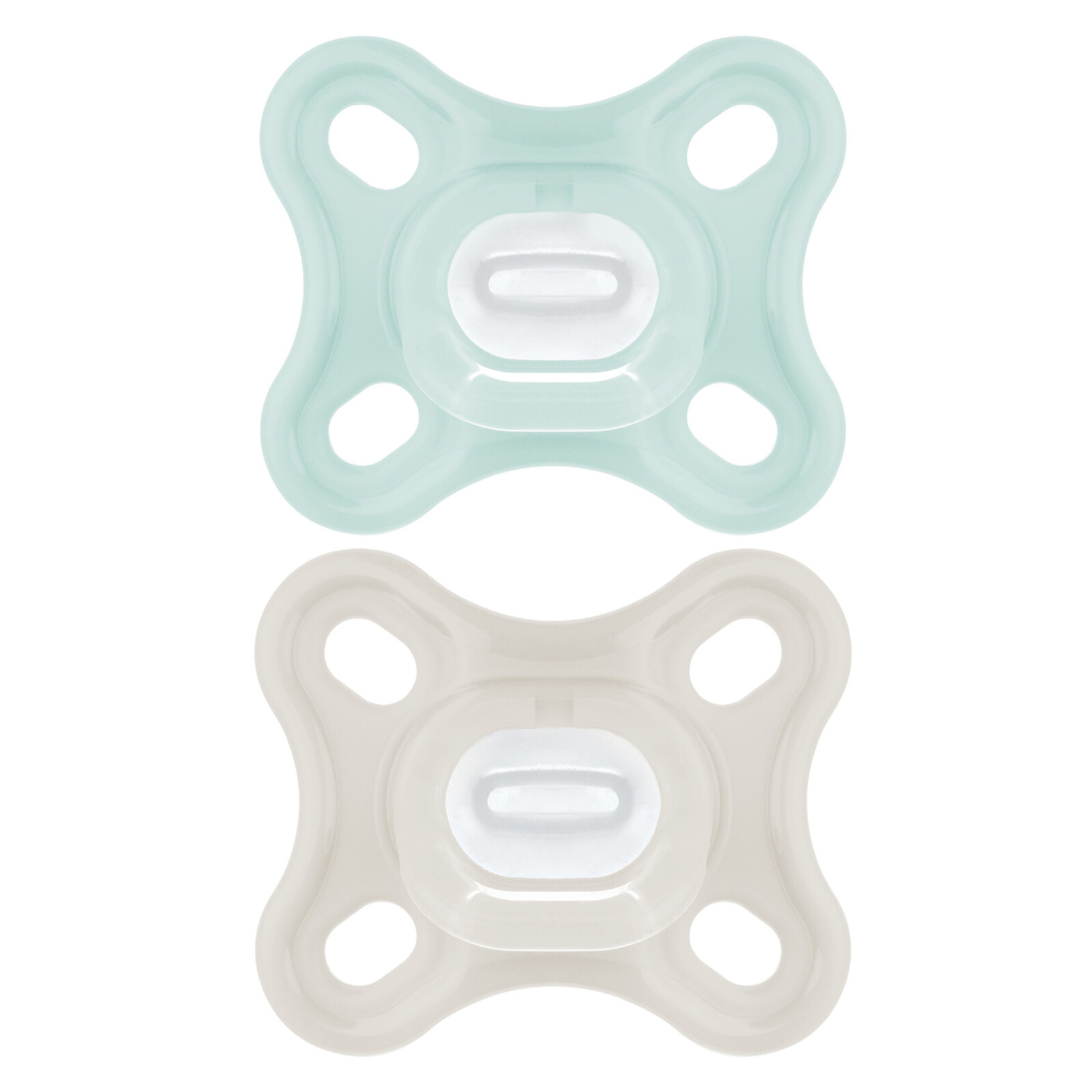 Lot de 2 Sucettes Comfort Silicone Bleu - 0/2 Mois (Mam) - Couverture