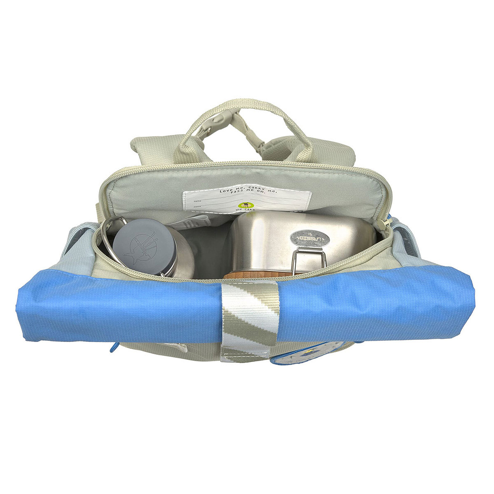 Achat Mini Sac à Dos Rolltop Sunny Explorer - Vert Bleu