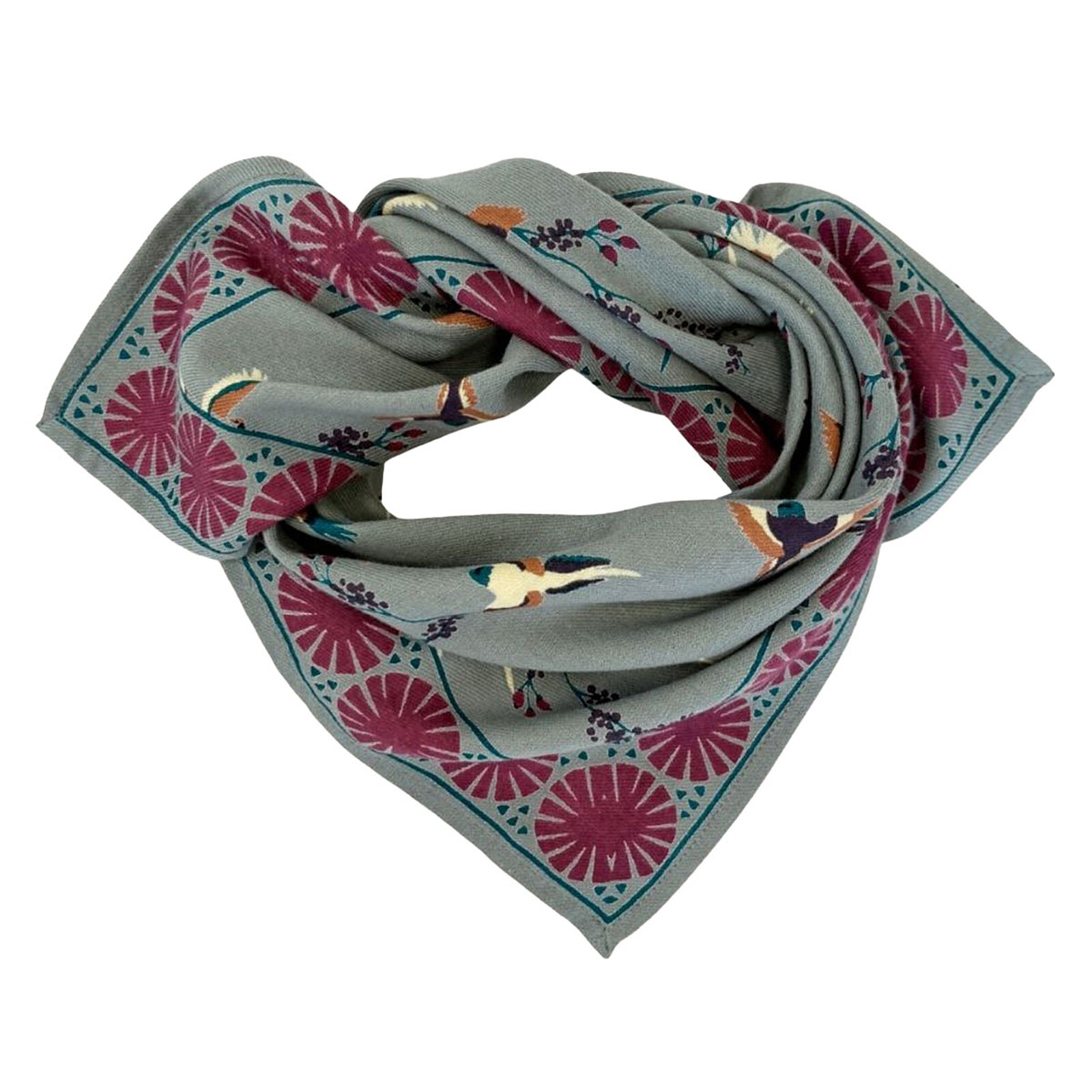 Small Foulard Manika Cerisier - Grey Apaches