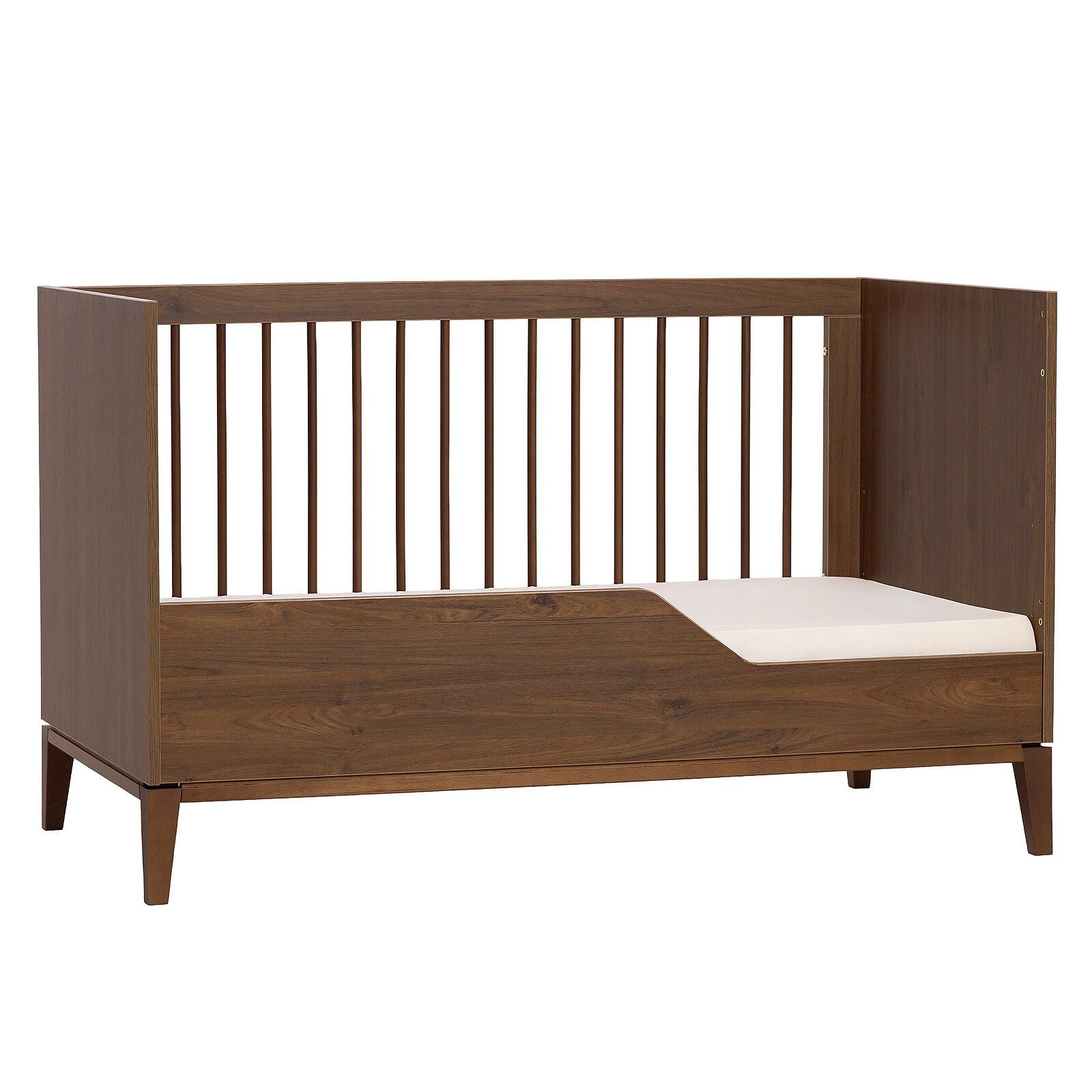 Lit Bébé Evolutif Milan Noyer - 140 x 70 cm Nina Bien