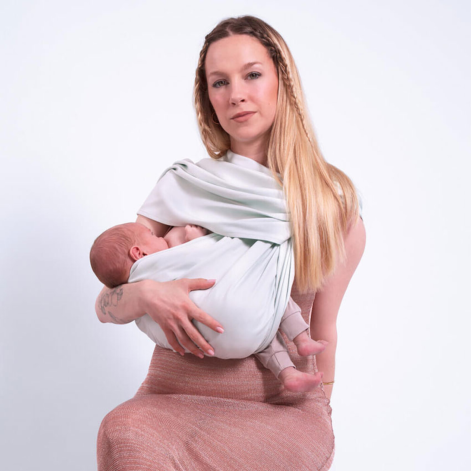 Avis Echarpe Tissée sans Noeud - Azur Clair