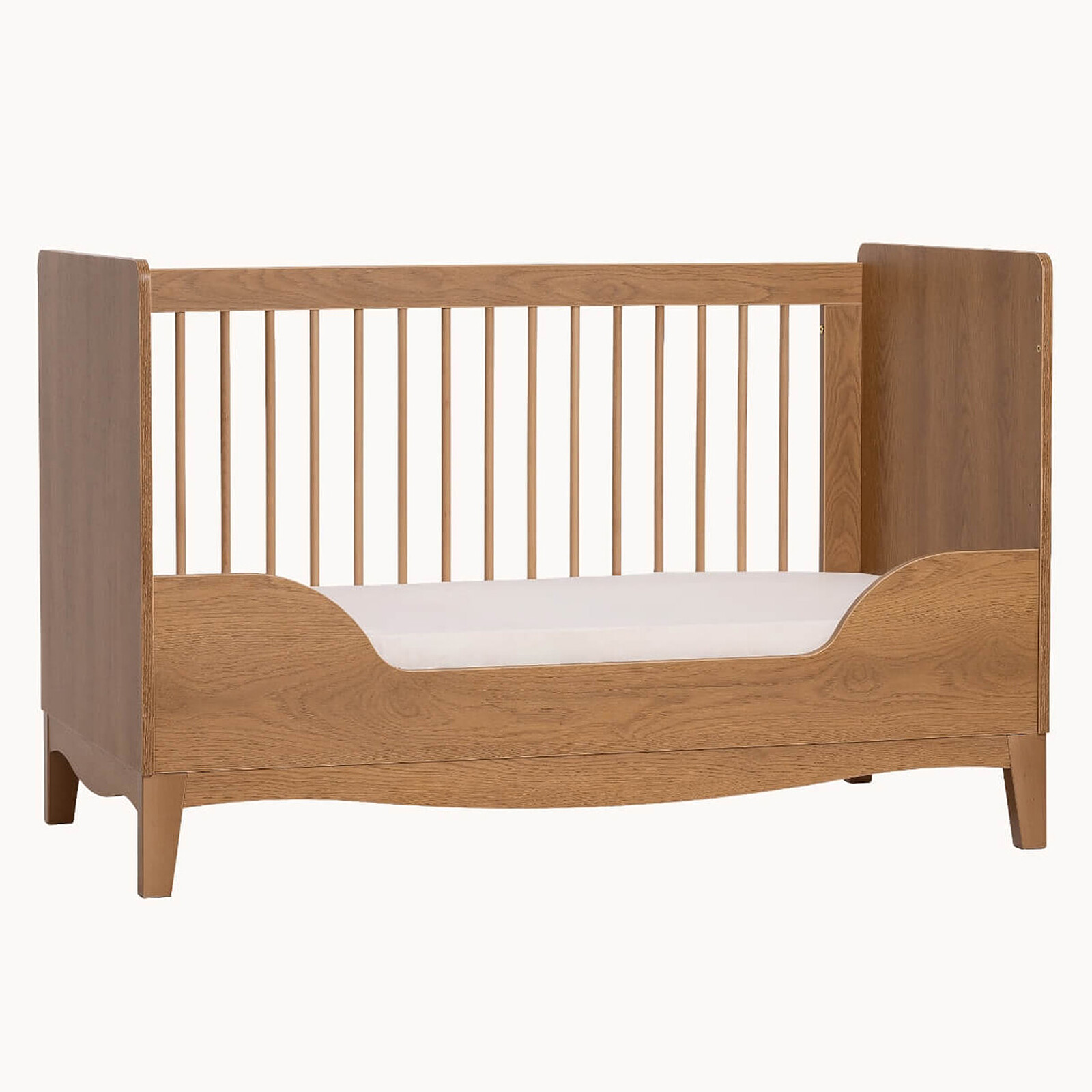 Lit Bébé Evolutif Lille Chêne Caramel - 140 x 70 cm Nina Bien