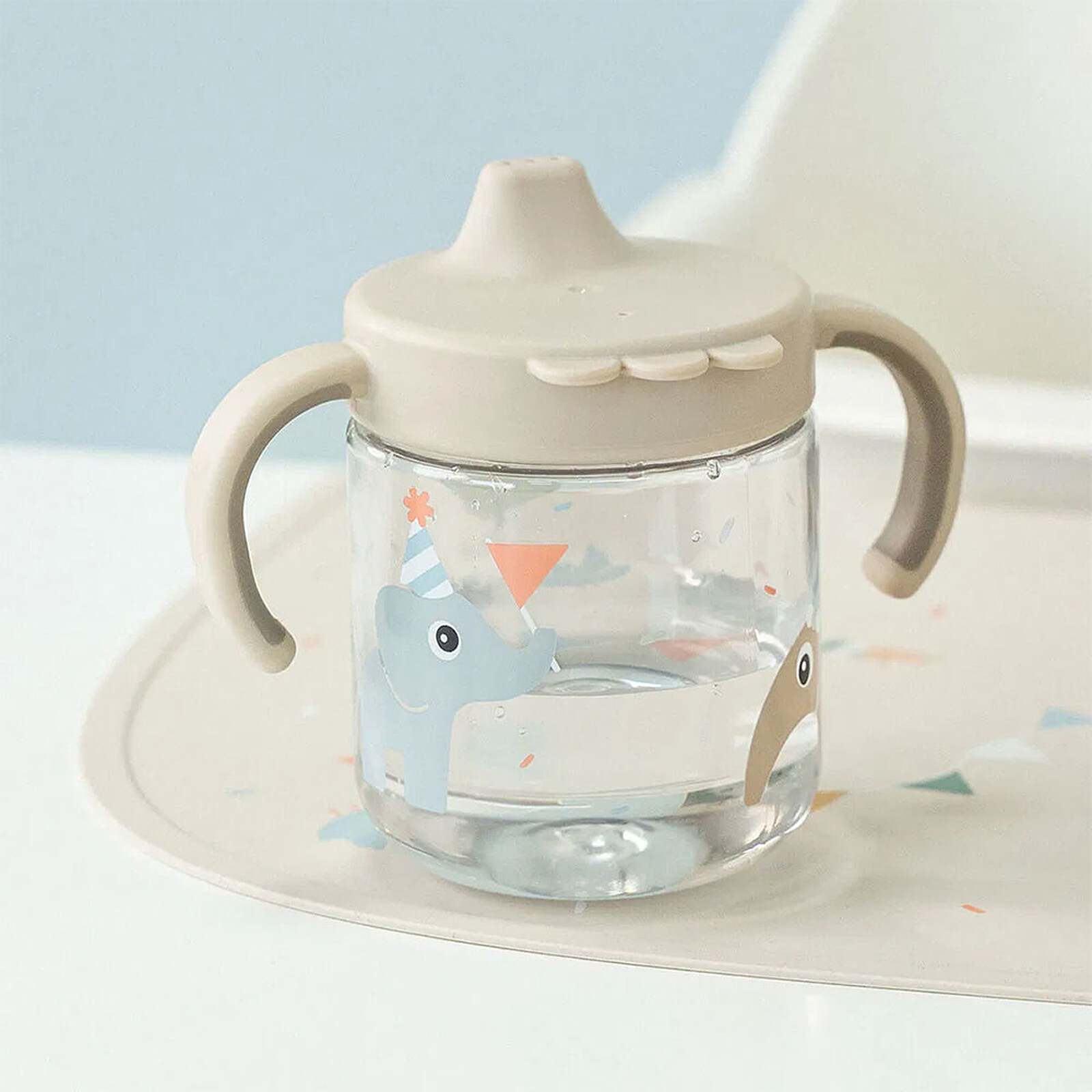 Tasse d'Apprentissage Hermétique Foodie Celebration Sable - 260 ml  pas cher