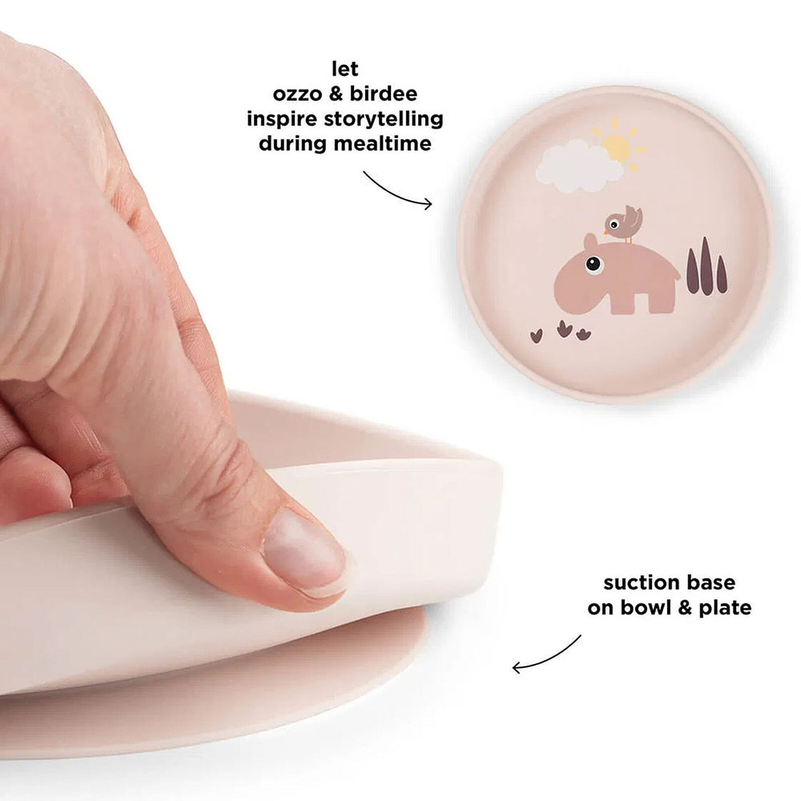 Assiette Stick & Stay - Playground Rose Done by Deer