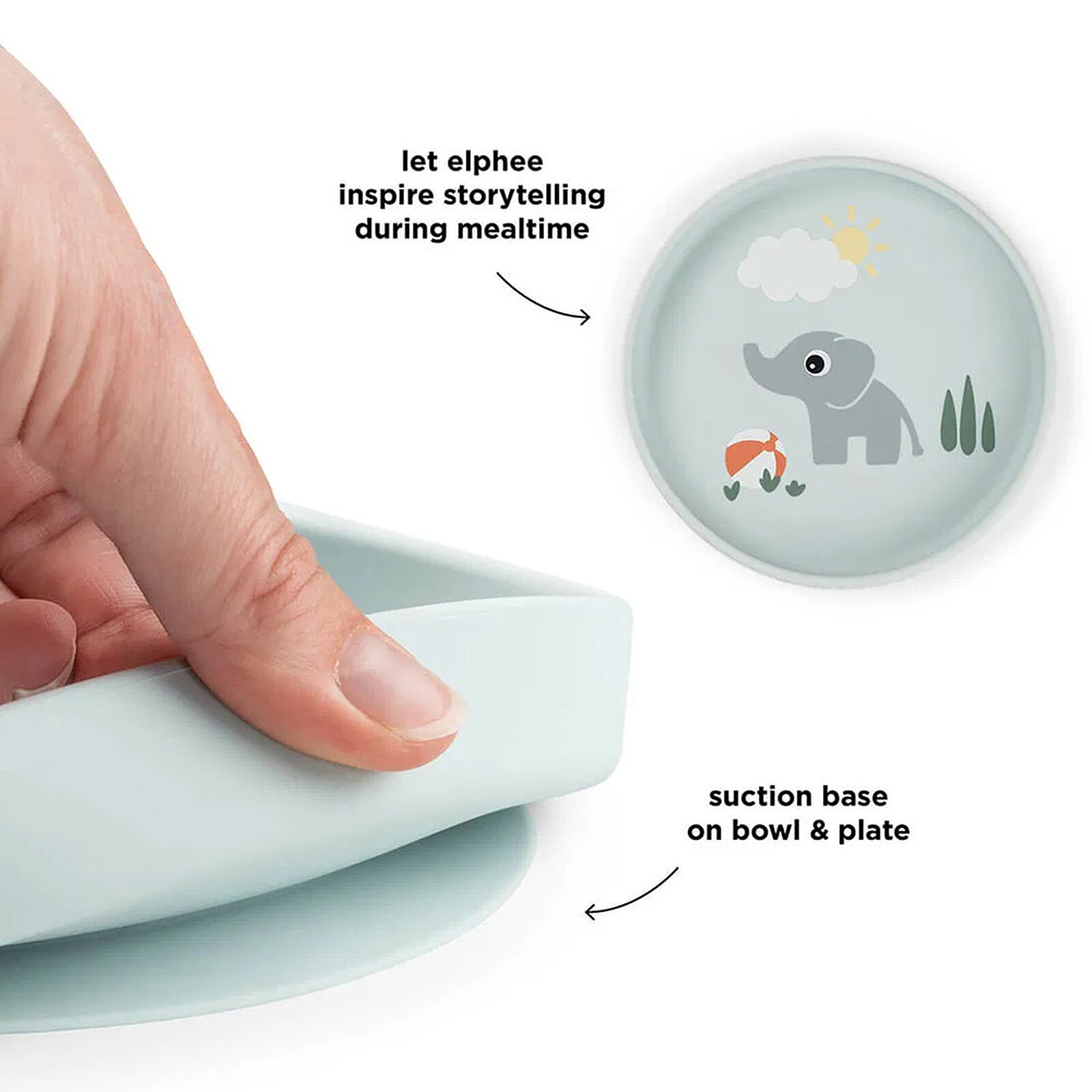 Assiette Stick & Stay - Playground Bleu Done by Deer