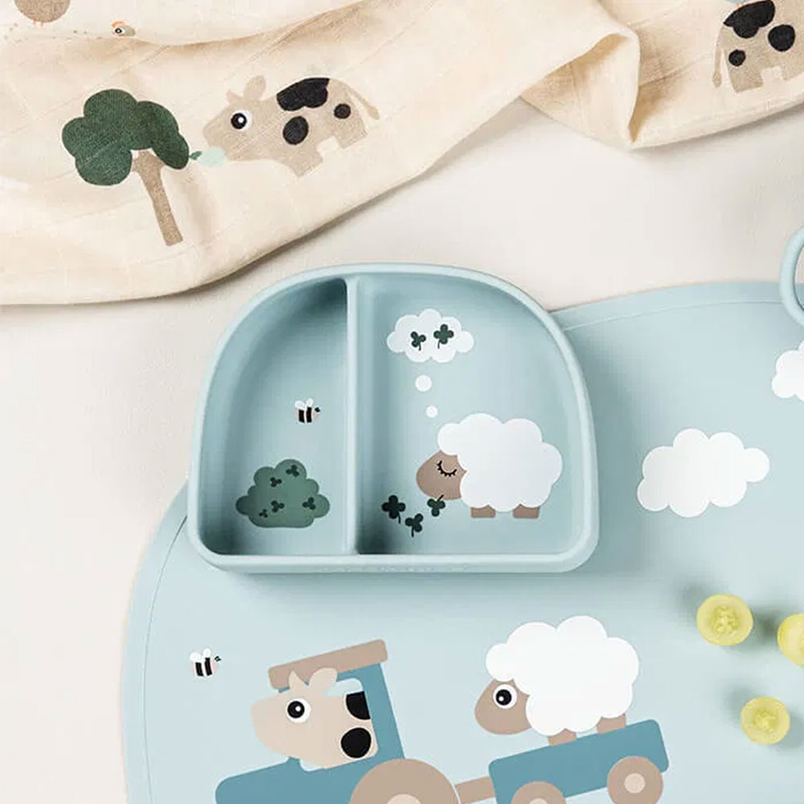 Avis Bol Stick & Stay Compartimenté - Tiny Farm Bleu