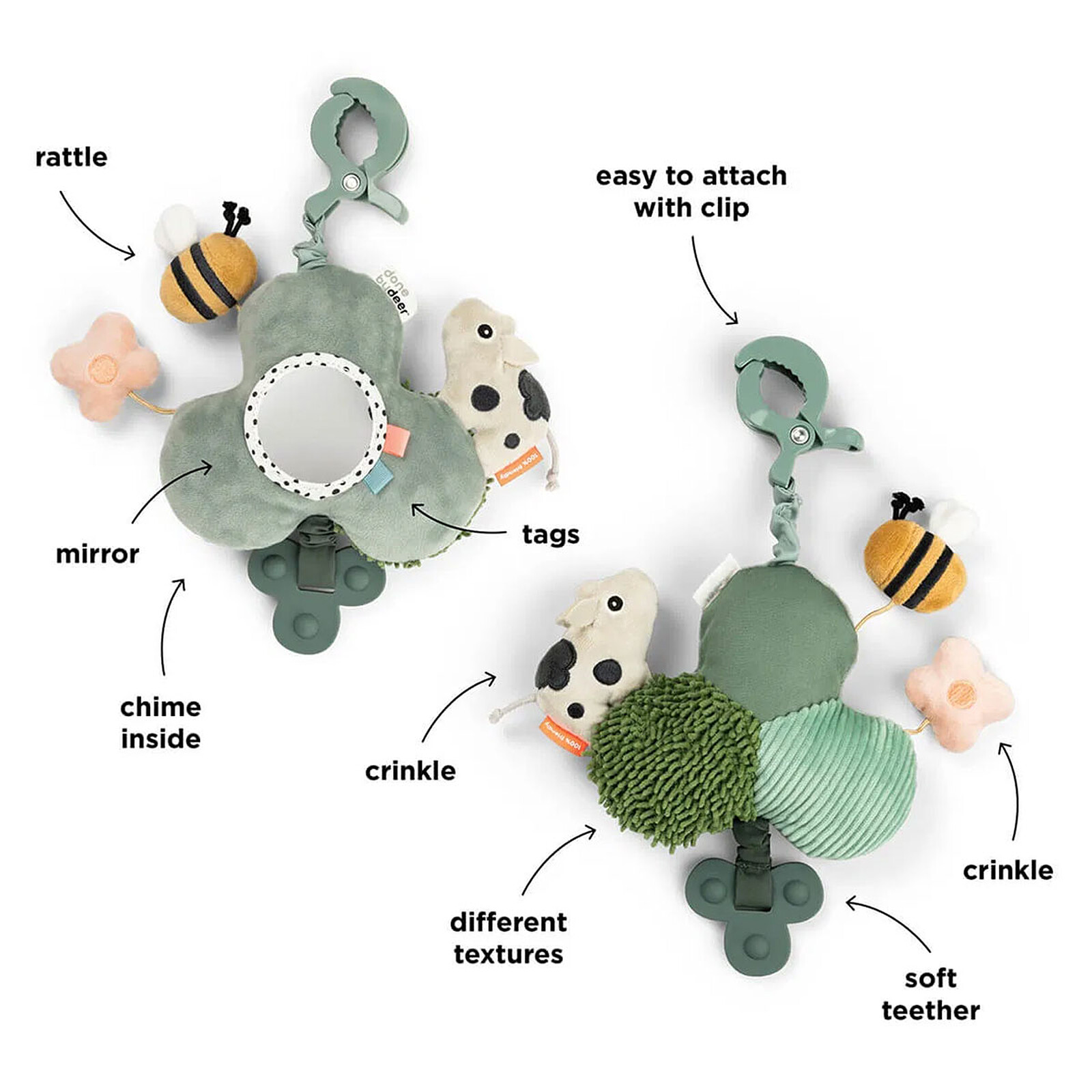 Avis Miroir d'Activités Avec Pince - Tiny Farm Vert