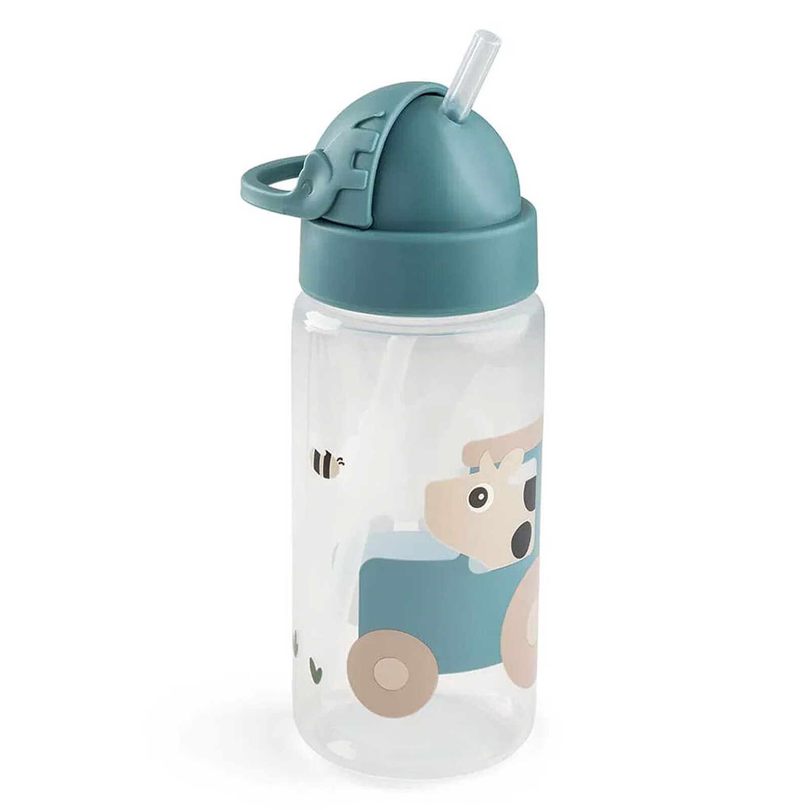 Gourde avec Paille Tiny Farm Bleu - 350 ml Done by Deer