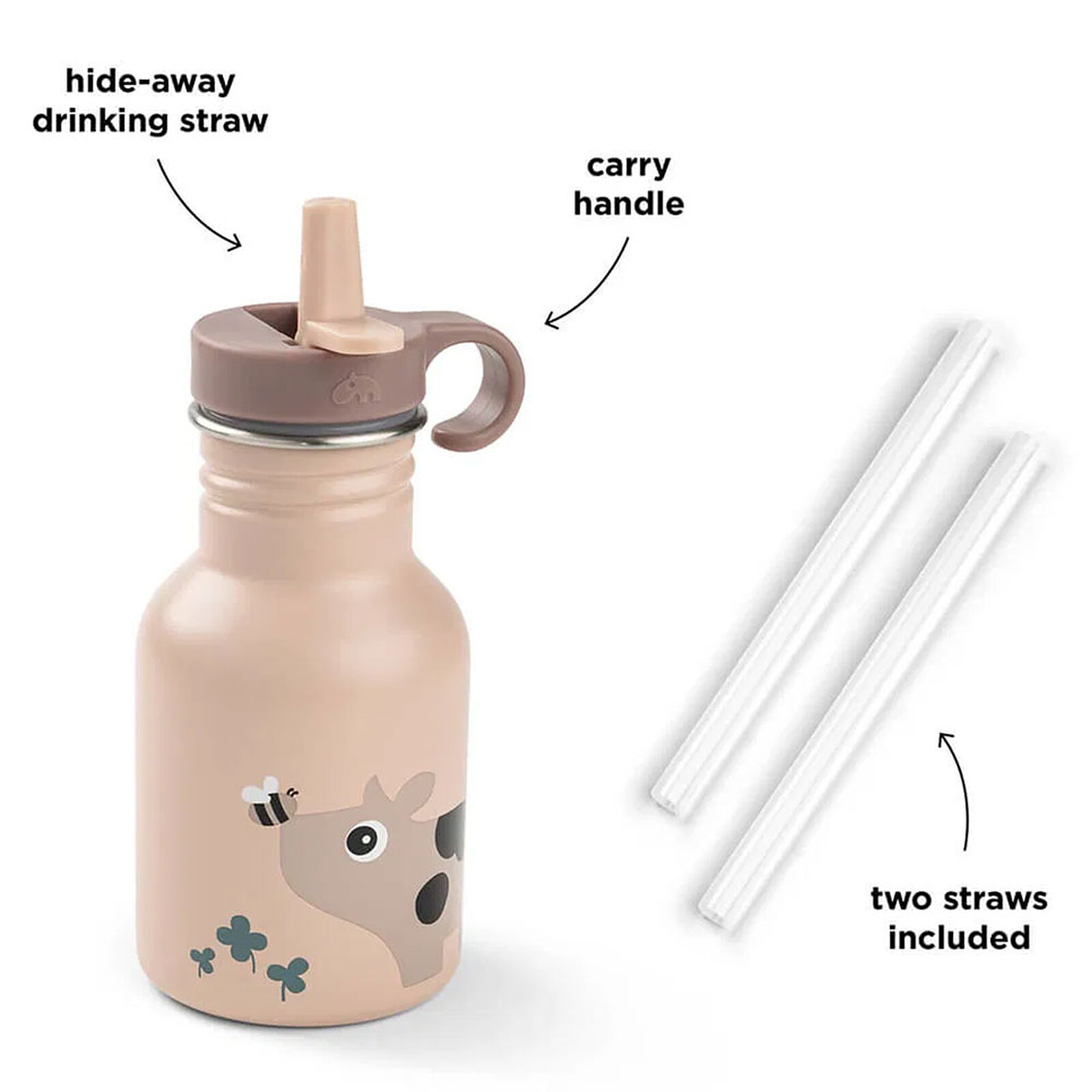 Avis Gourde Inox Tiny Farm Rose - 350 ml