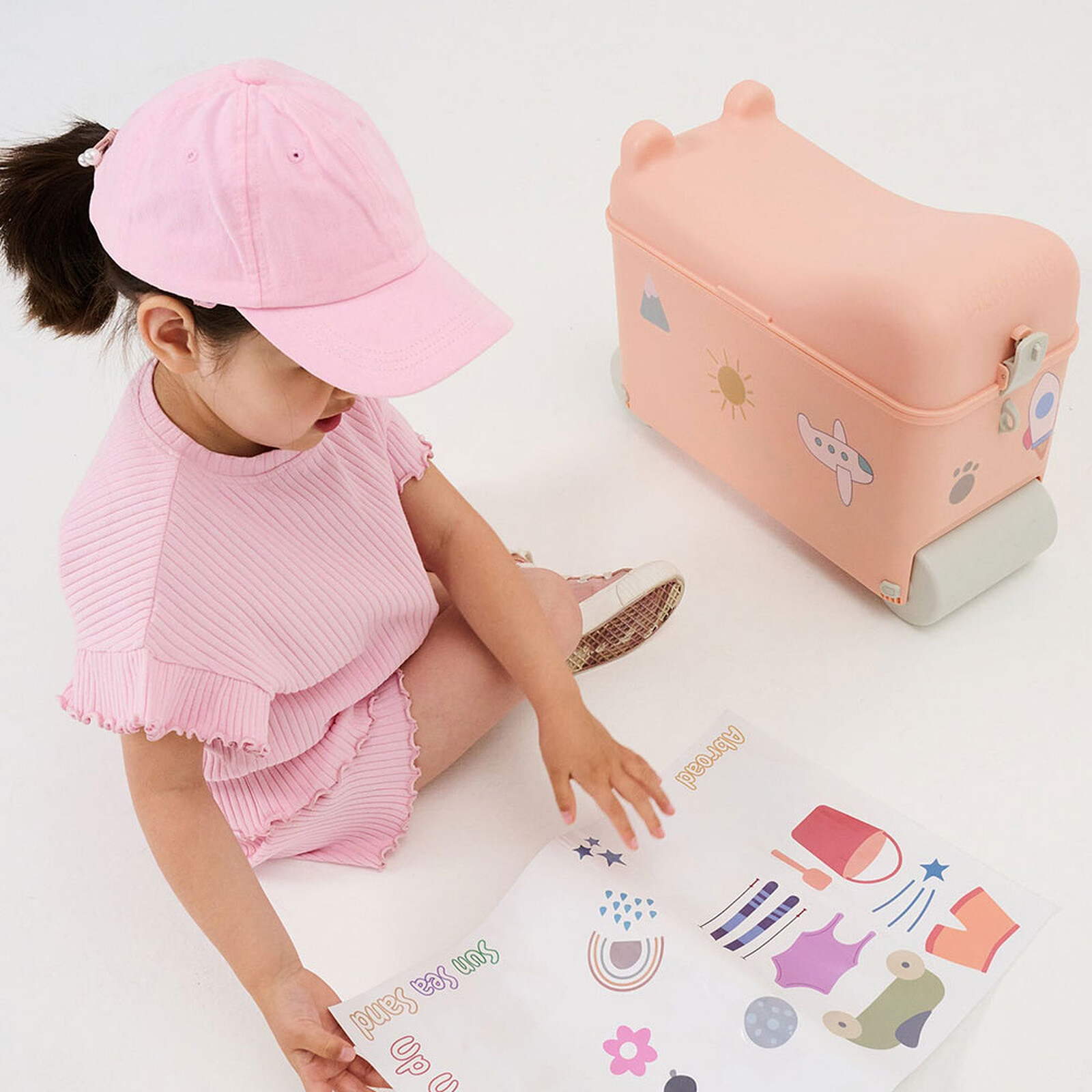Valise Ride-on - Rose Poudré Little Rolla