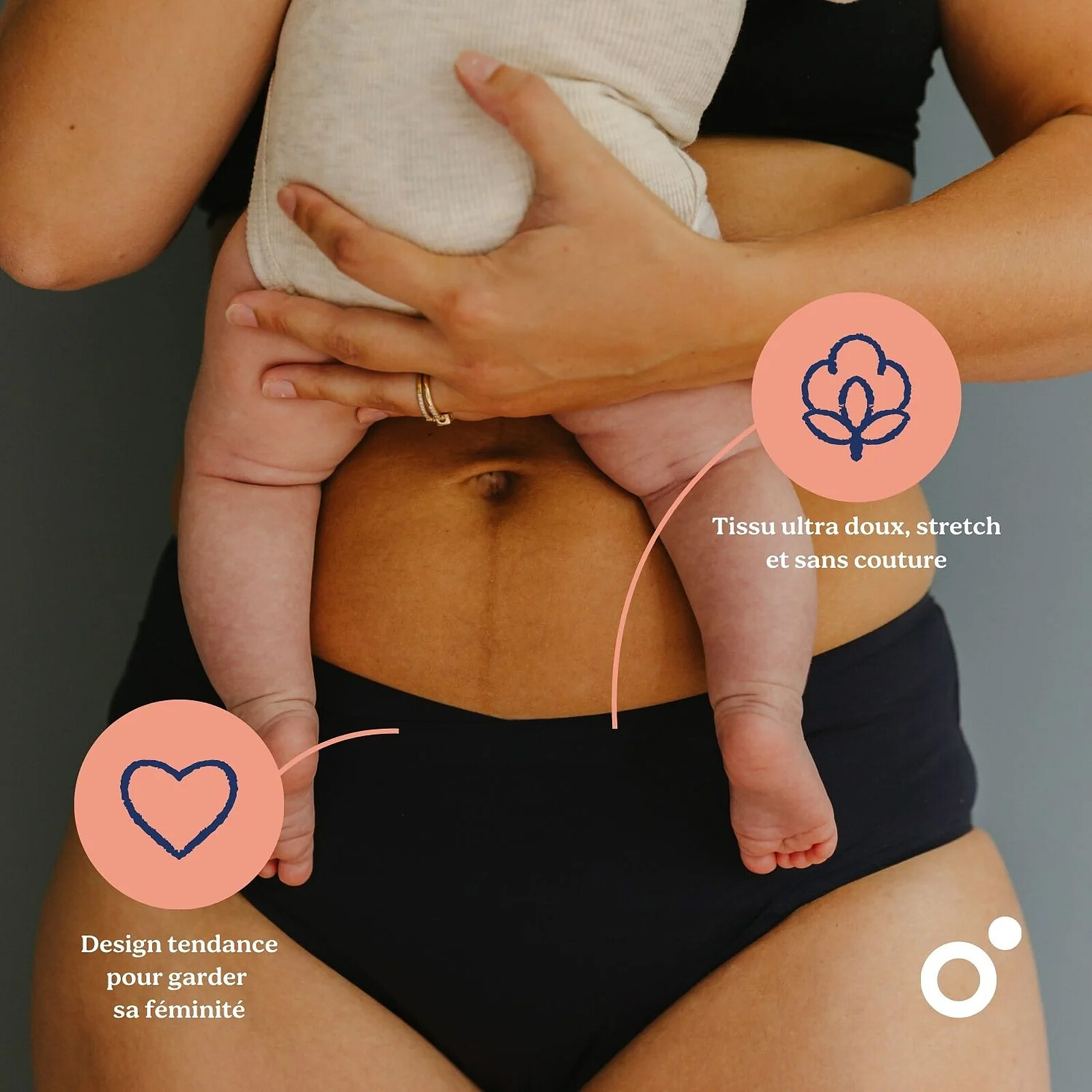 Culotte Post-partum et Menstruelle Flowy Black - XS/S/M pas cher