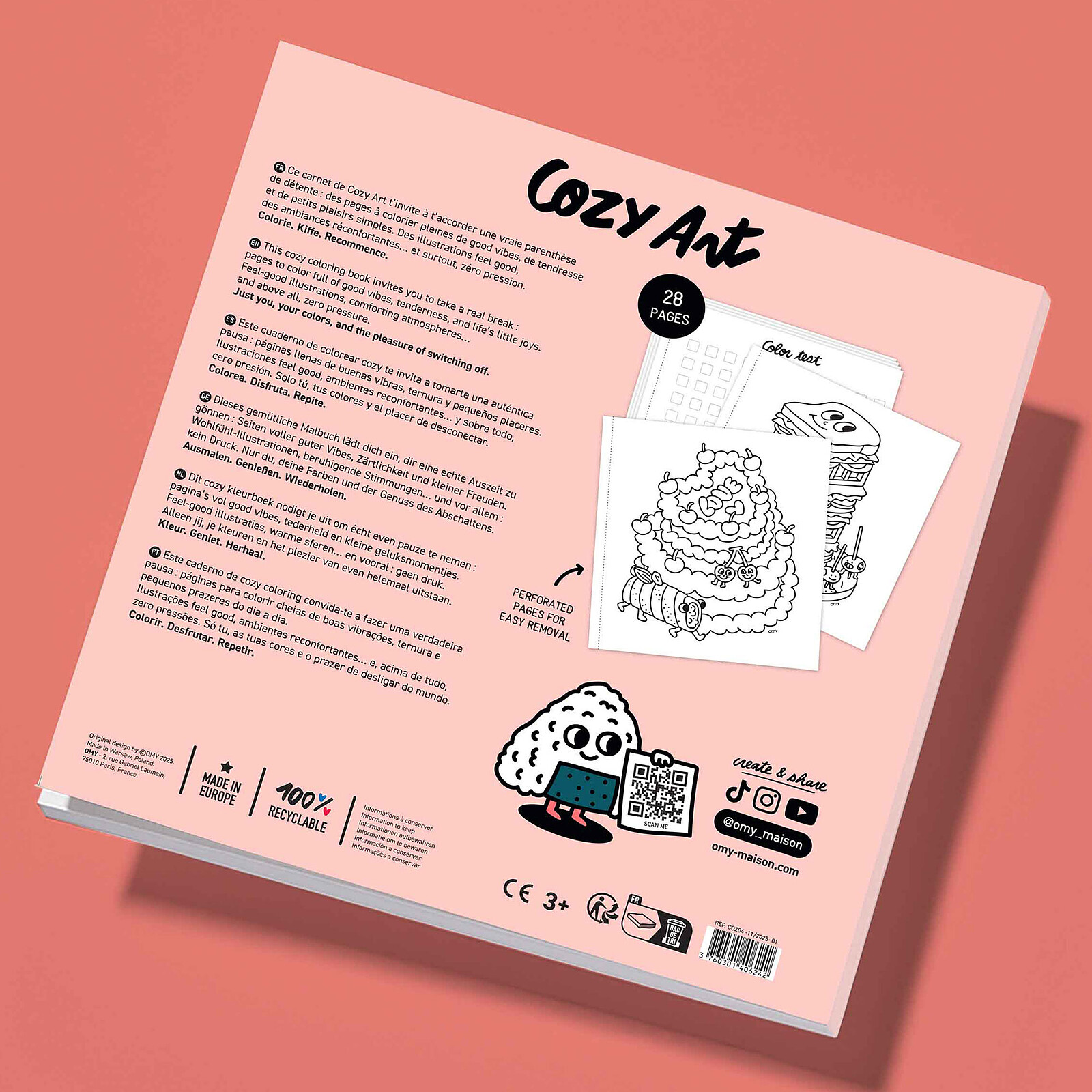 Livre de Coloriage Cozy Art Yummy Omy