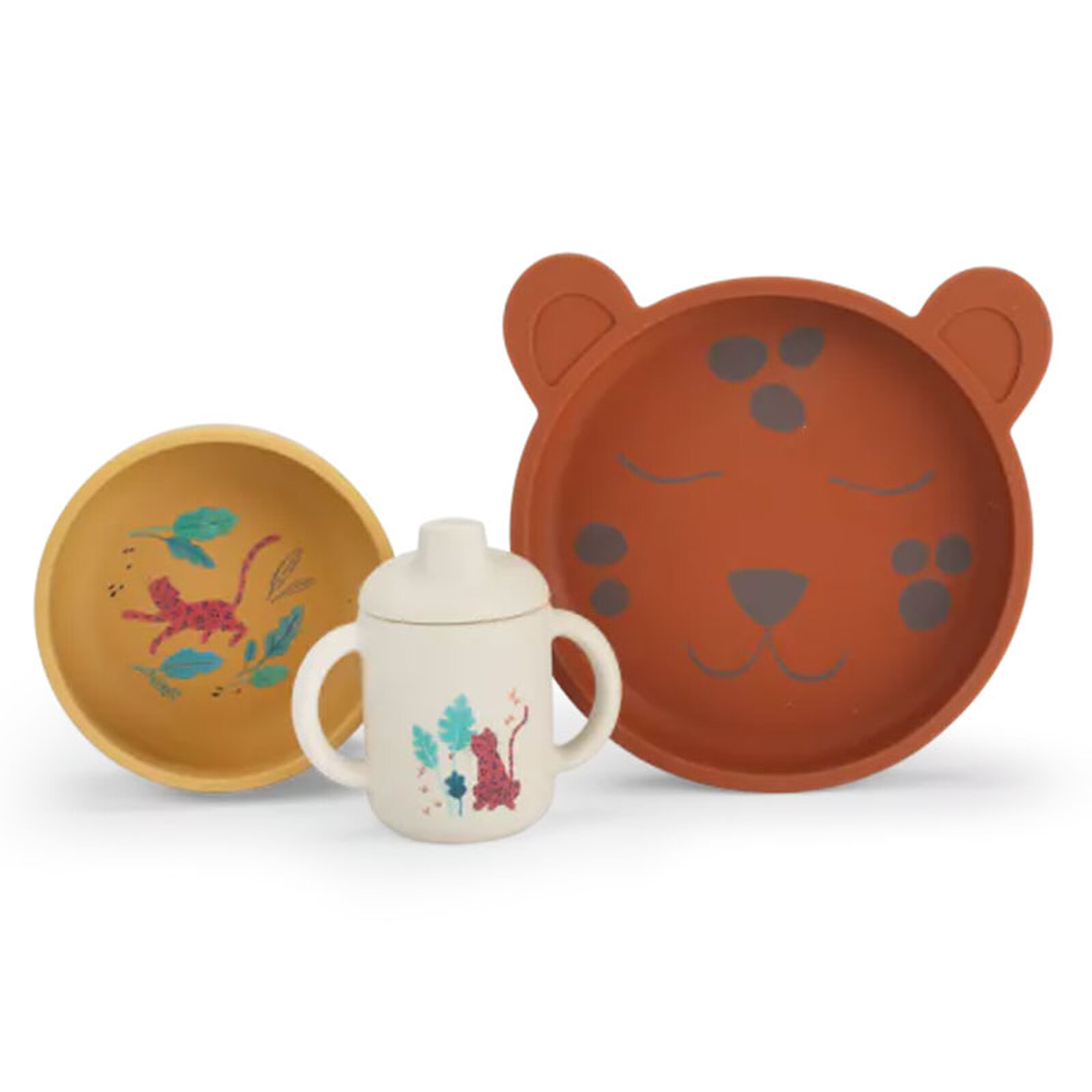 Set de Vaisselle Silicone 3 Pièces - La Forêt Mawa Moulin Roty