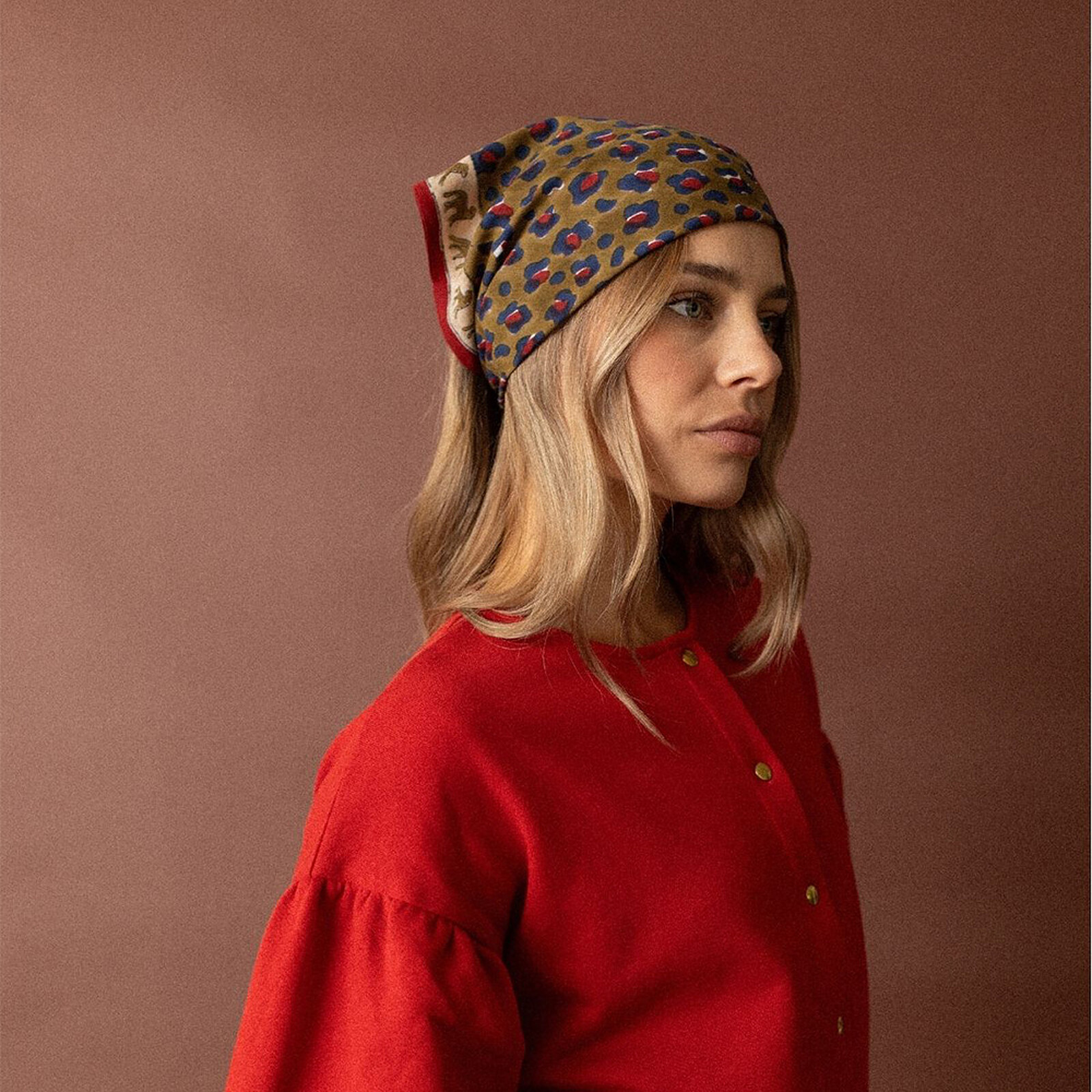 Avis Small Foulard Dupitta Léopard - Fire