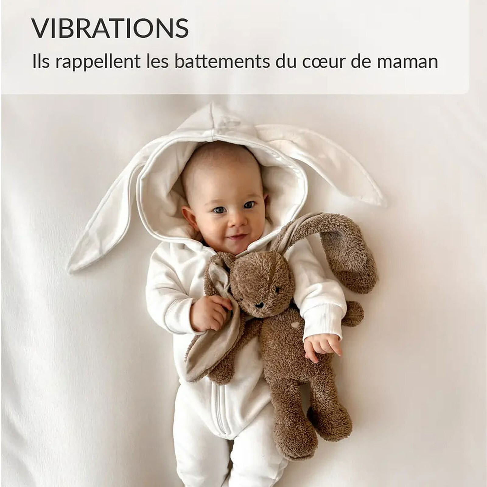 Avis Peluche Veilleuse Bouillotte Sèche Lapin - Beige