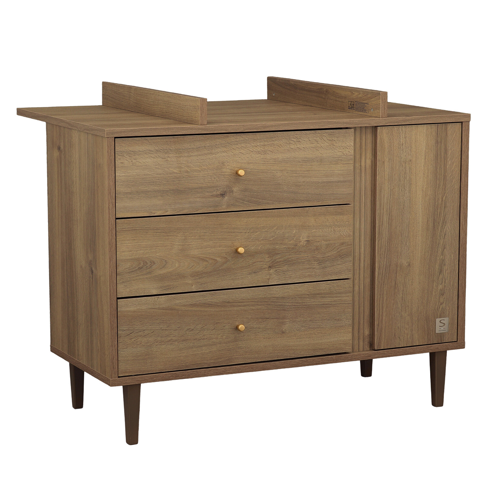 Commode et Plan à Langer Mokka - Chêne Mokka Sauthon