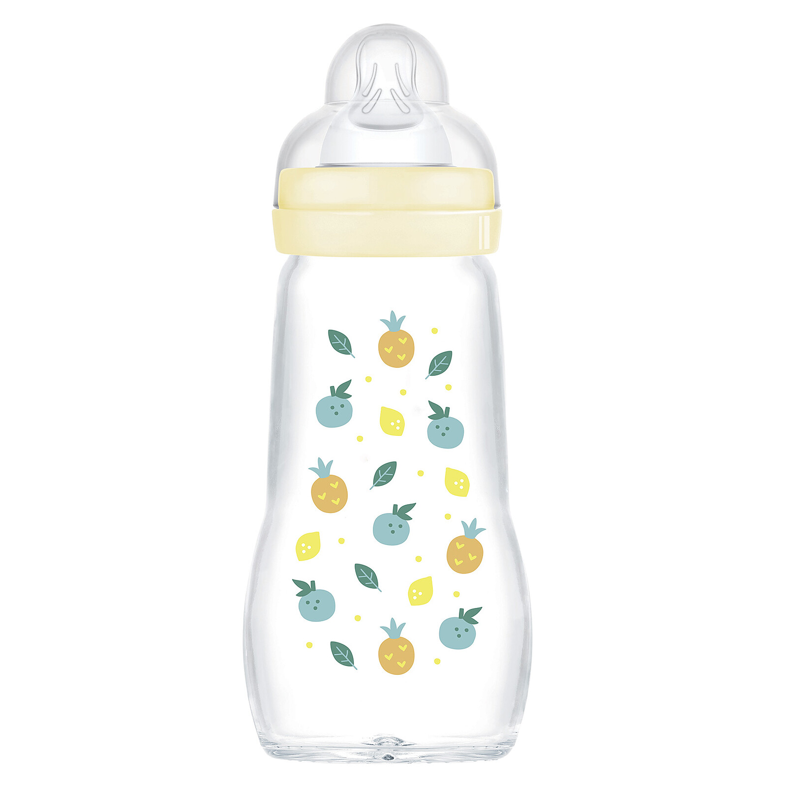 Biberon Verre Colors of Nature Blanc - 260 ml (MAM) - Couverture