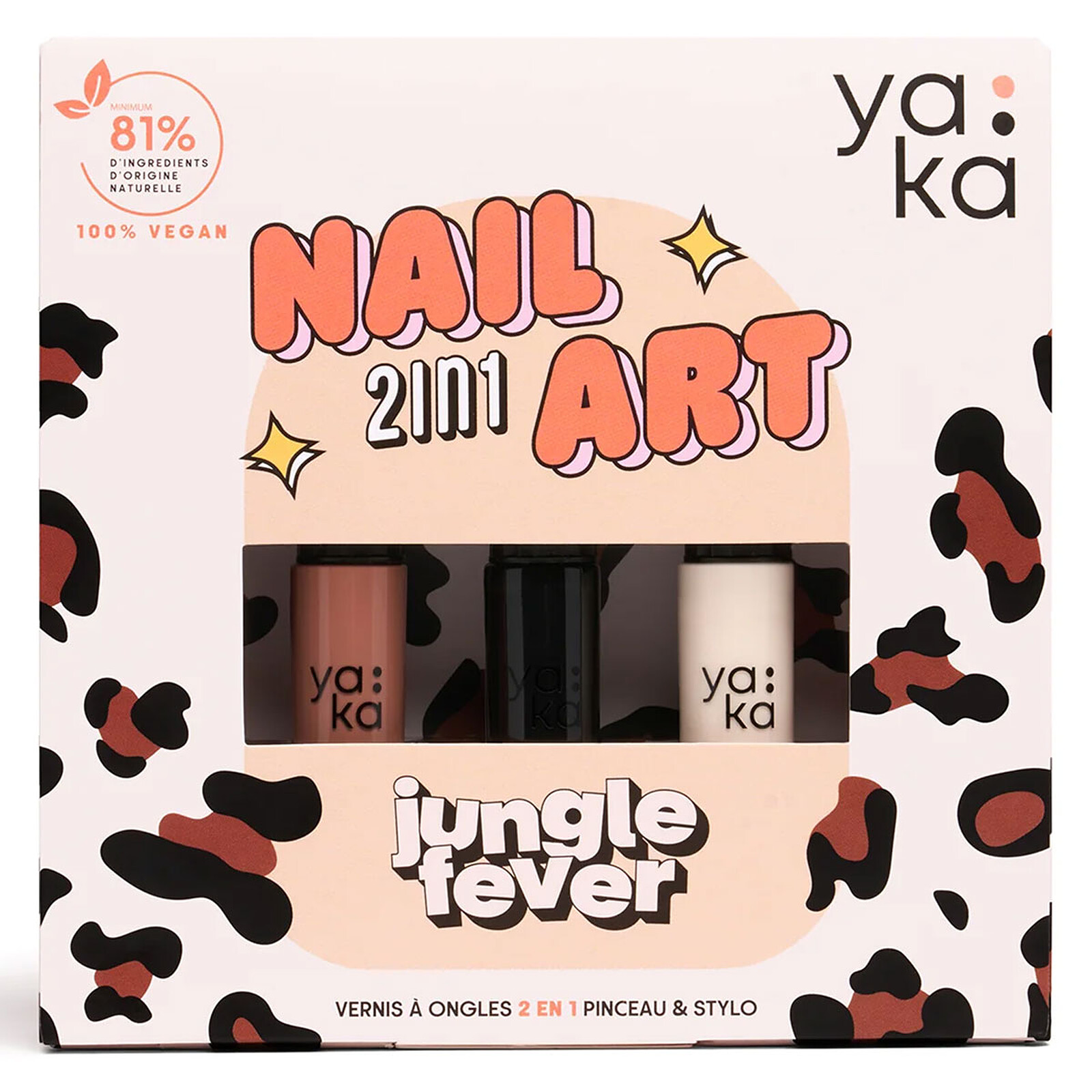 Kit Vernis à Ongles 2-en-1 Nail Art - Jungle Fever YAKA