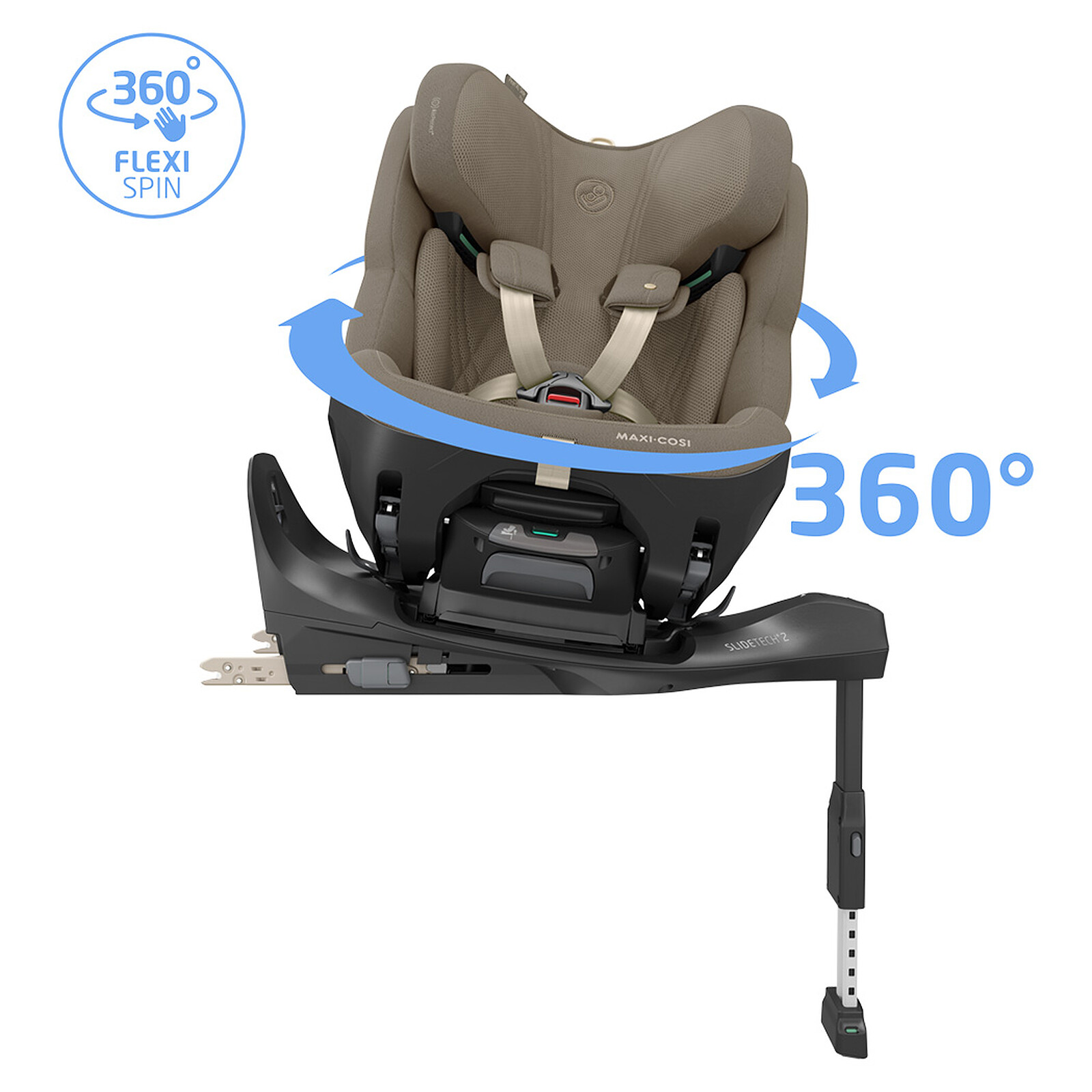 Siège Auto Pearl XL Slide Pro i-Size Groupe 1/2/3 - Authentic Truffle pas cher