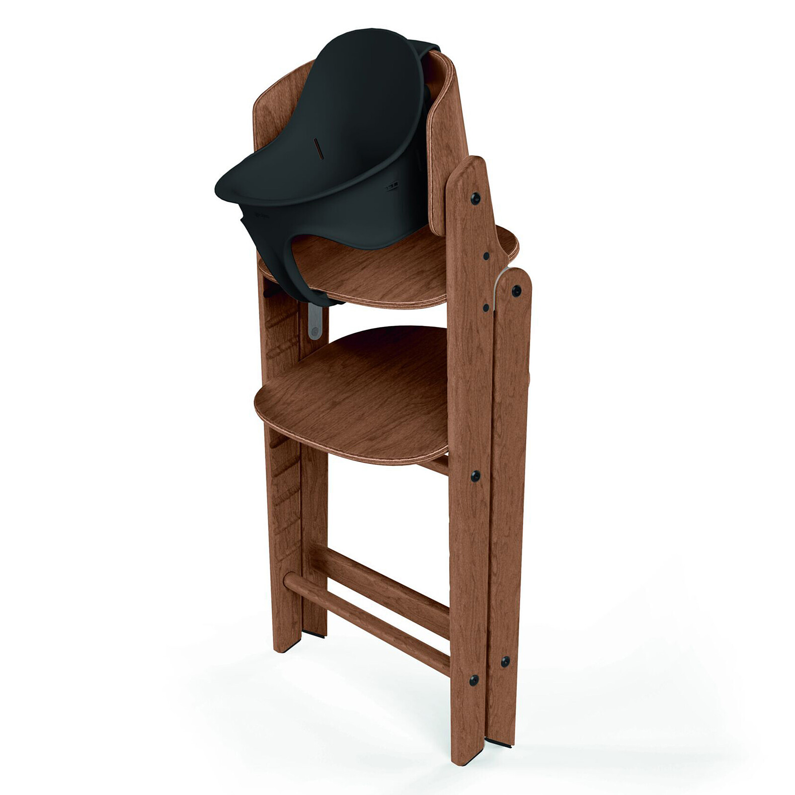 Chaise Haute Click & Fold 3-en-1 - All Natural Dark pas cher