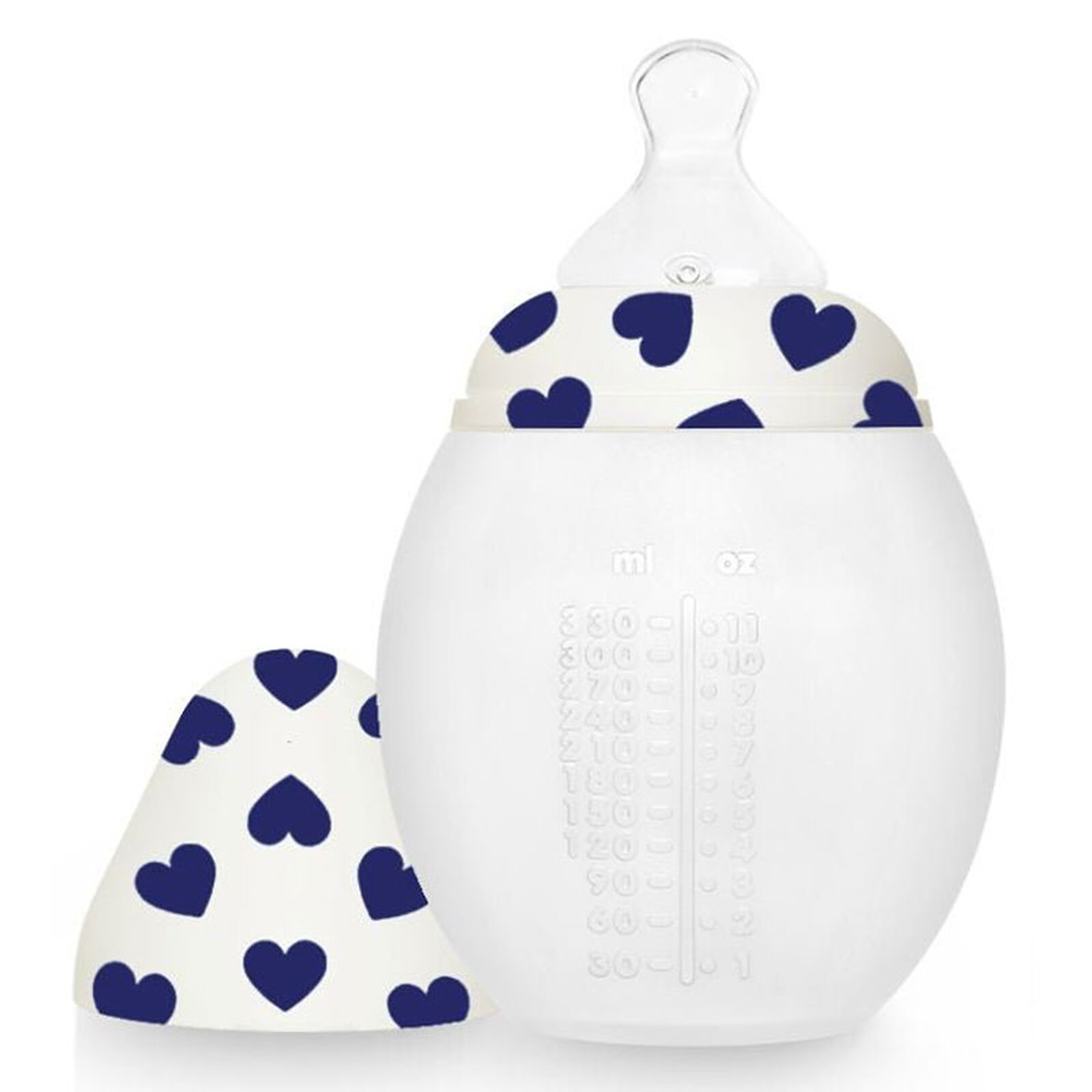 Biberon BibRond Full of Love Blue - 330 ml Elhée